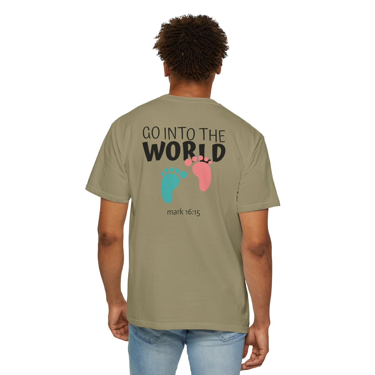 01 - Multi Colors “Go Into the World” Graphic T-Shirt