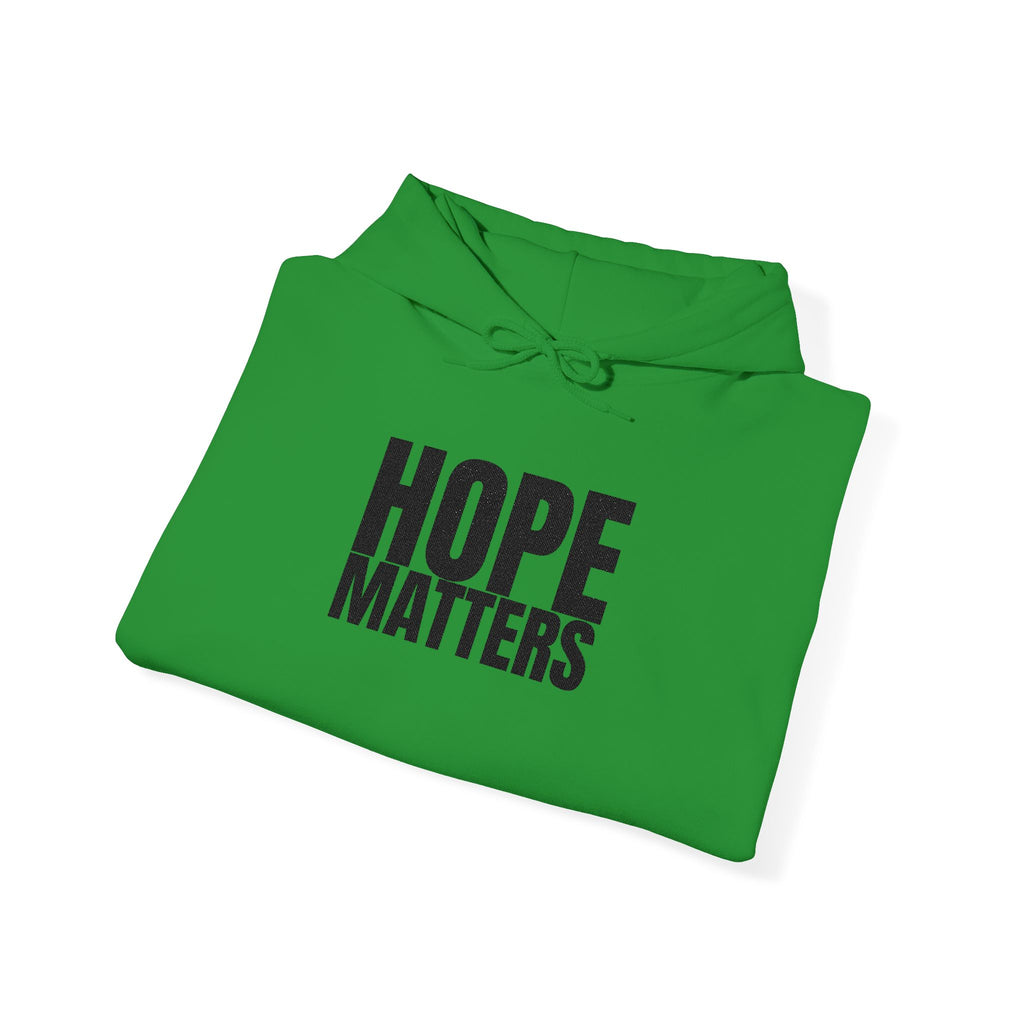 Multi Color - Hope Matters - Hoodie — Minimal Black Square Anchor Logo Pullover
