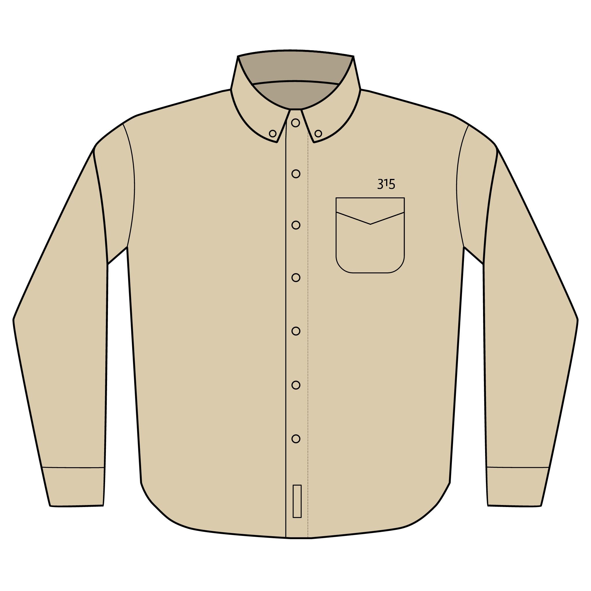 14 - Dress Shirt - Multi Color Embroidered Long Sleeve Shirt for Custom Style