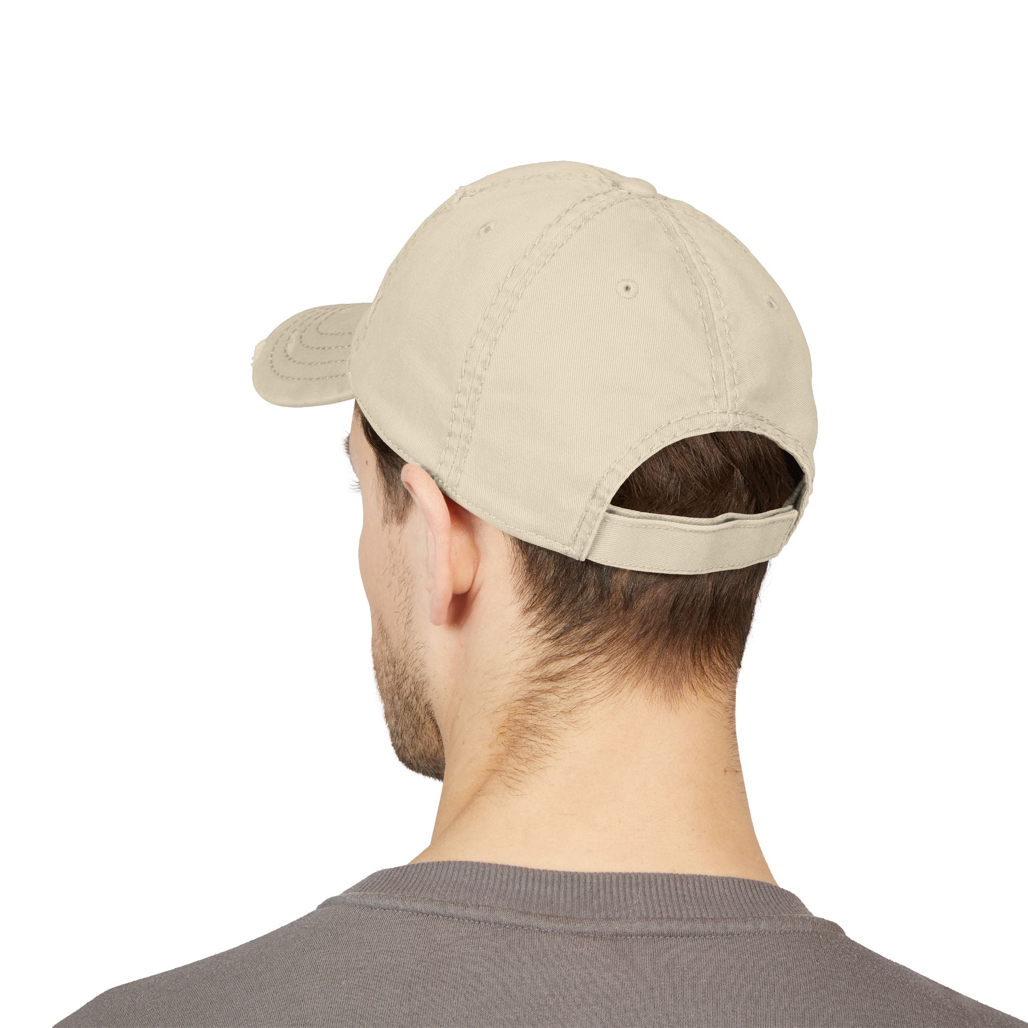 3 - Hat Distressed Embroidered Three Fifteen Dad Hat - Casual Chic Accessory