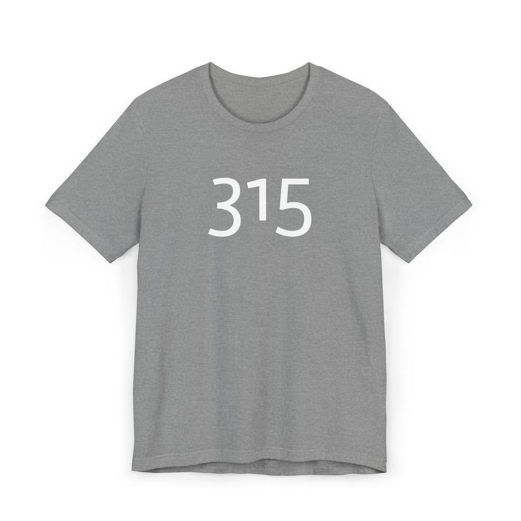 Multi Color Three-Fifteen Minimalist 315 Unisex Jersey T-Shirt - Three-Fifteen Design