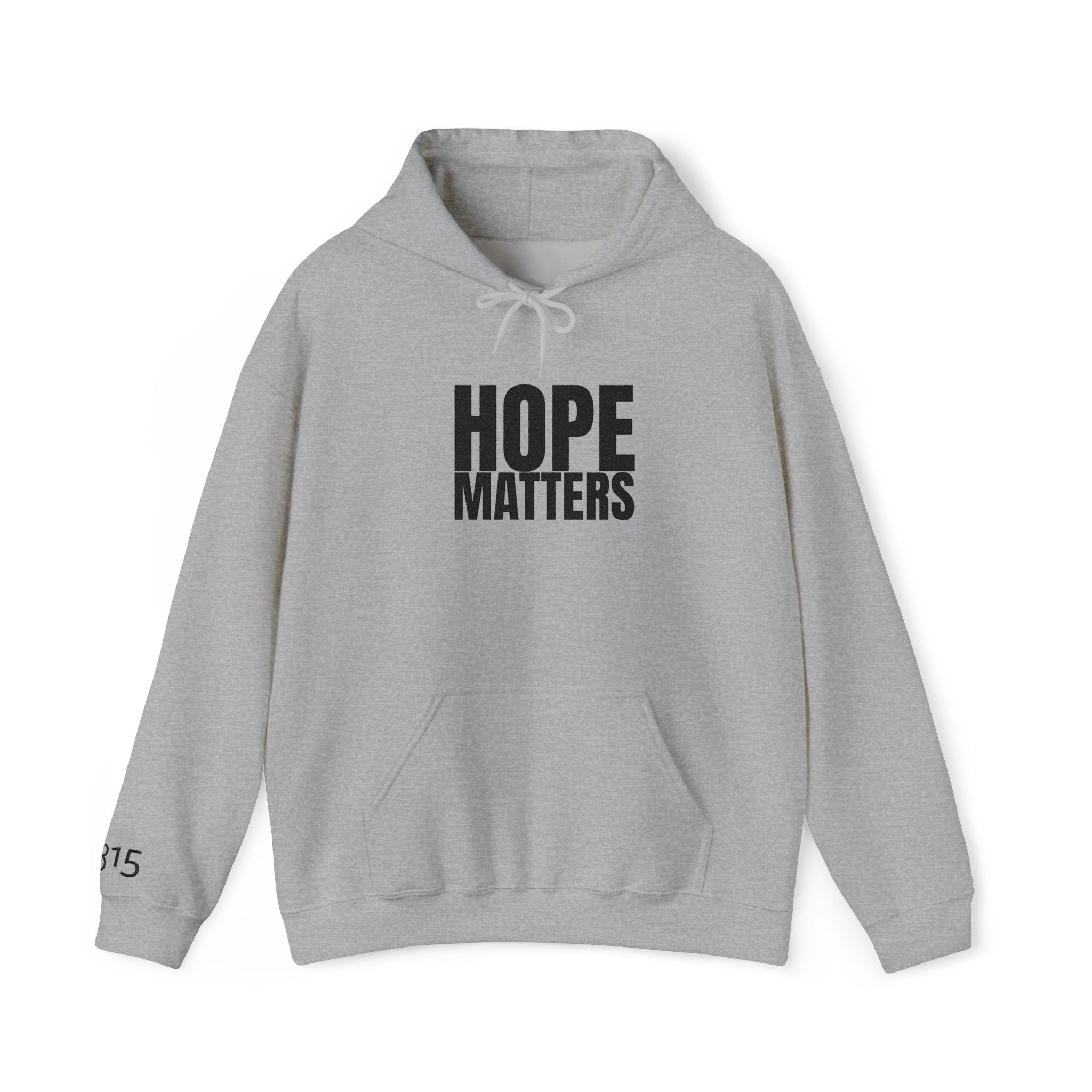 Multi Color - Hope Matters - Hoodie — Minimal Black Square Anchor Logo Pullover