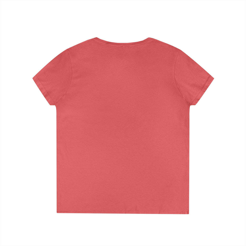 Multi Color Casual V-Neck T-Shirt with Minimalist Design 315
