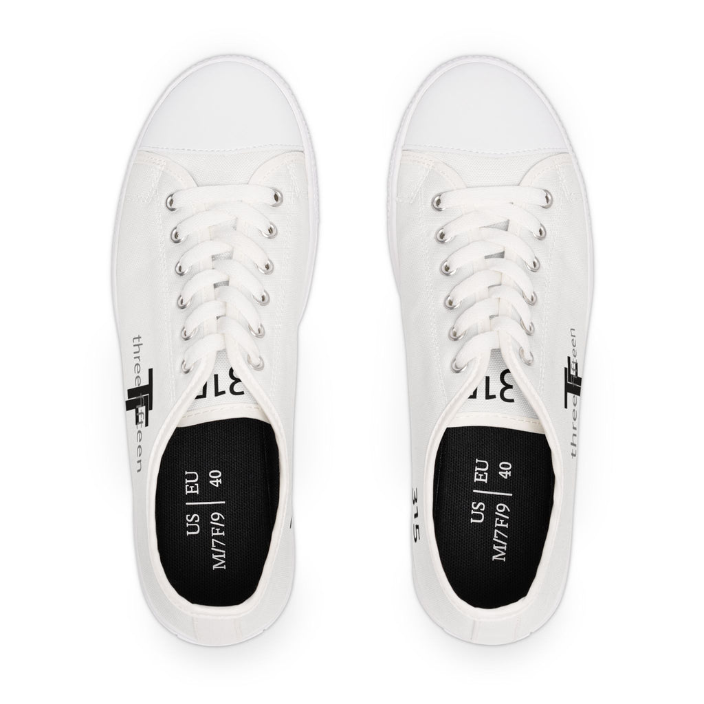 31 - Women's Low Top Sneakers TF — Minimal Grey Canvas Shoes with '315' Side Print