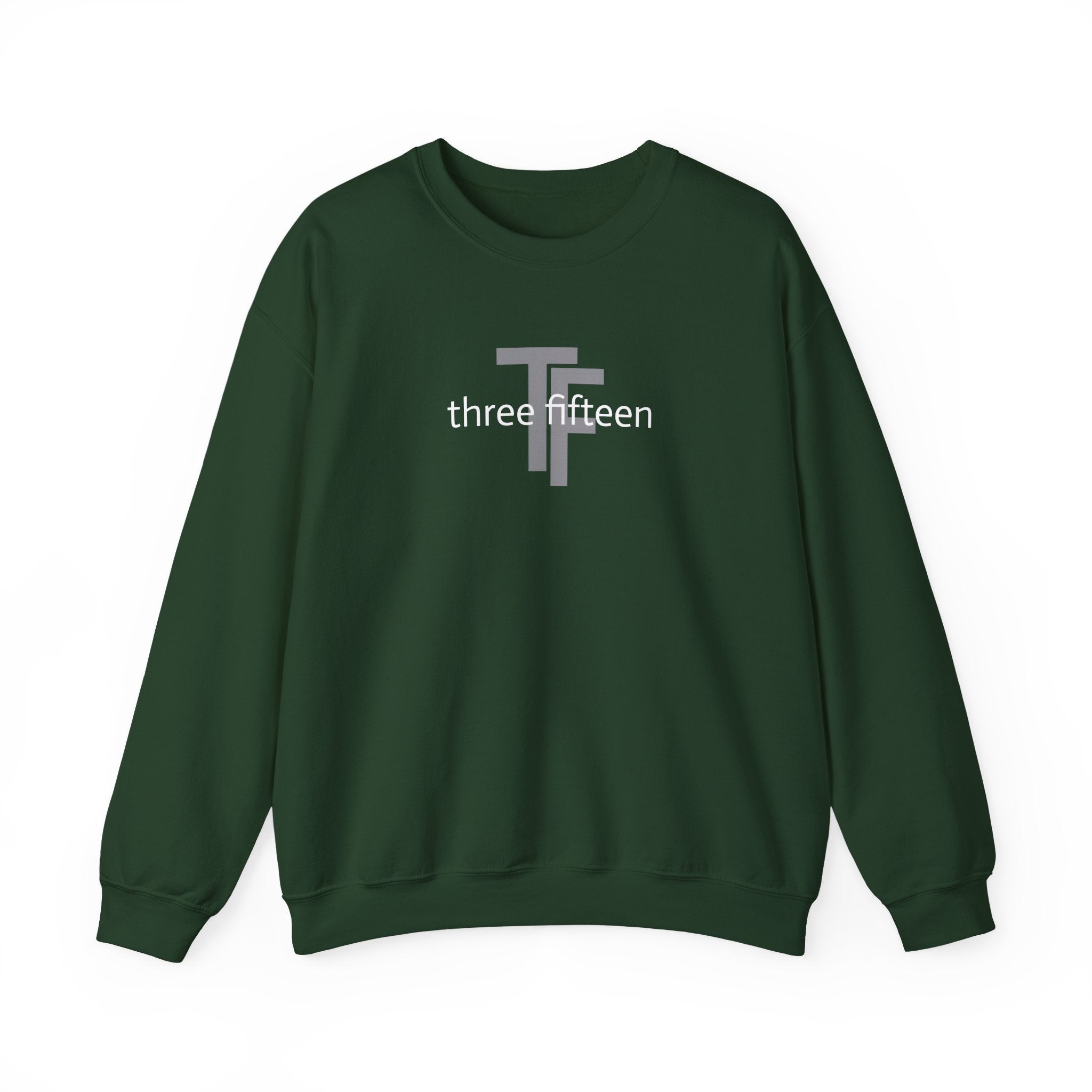 15 - Minimal TF three fifteen overlay Logo Sweatshirt — Casual Unisex Crewneck