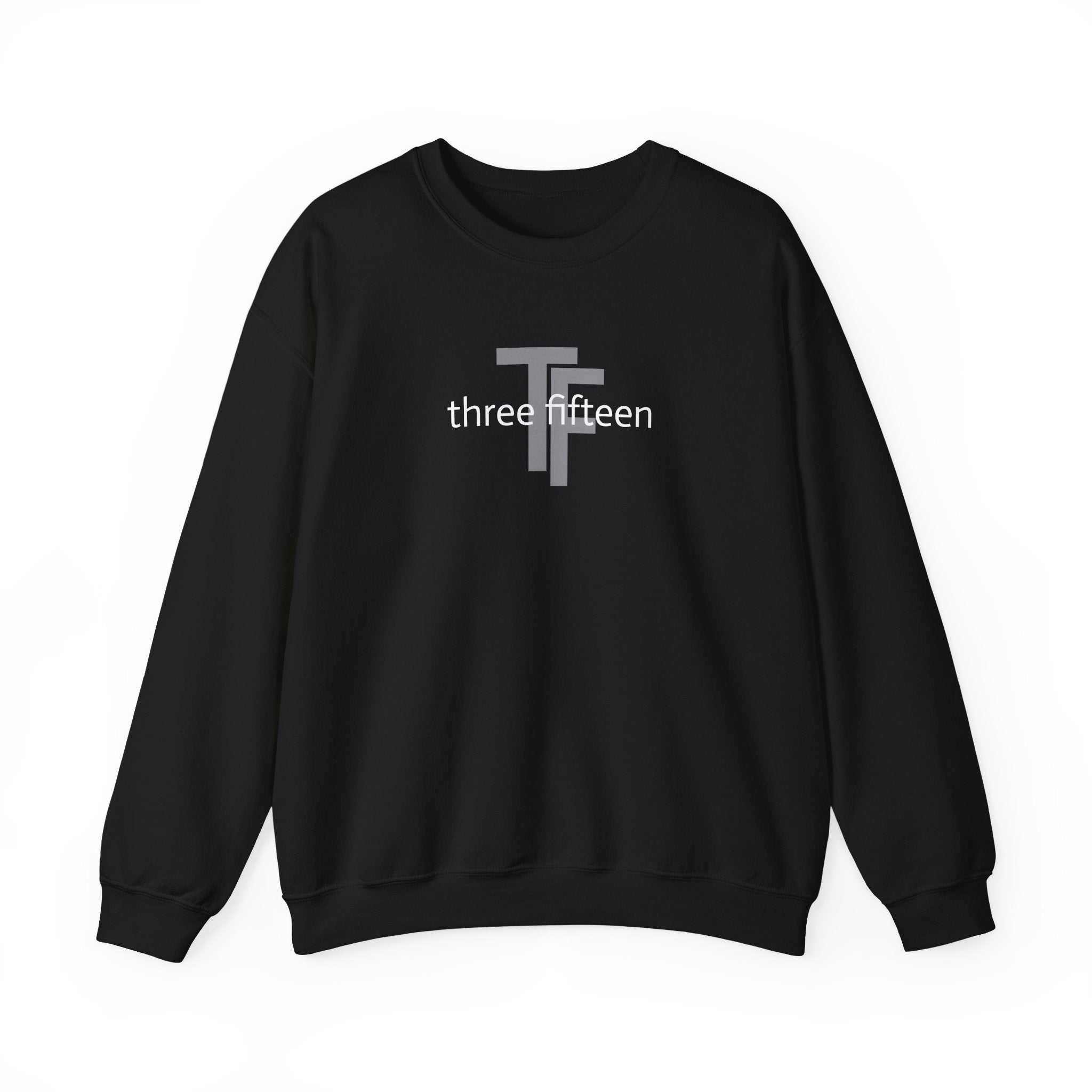 15 - Minimal TF three fifteen overlay Logo Sweatshirt — Casual Unisex Crewneck