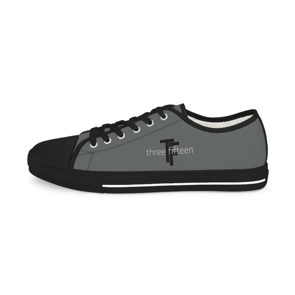 31 - Men's Low Top Sneakers TF — Minimal Grey Canvas Shoes with '315' Side Graphic