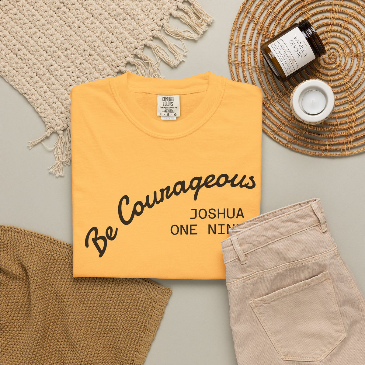 01 - Courageous Joshua One Nine Multi Colors Graphic T-Shirt