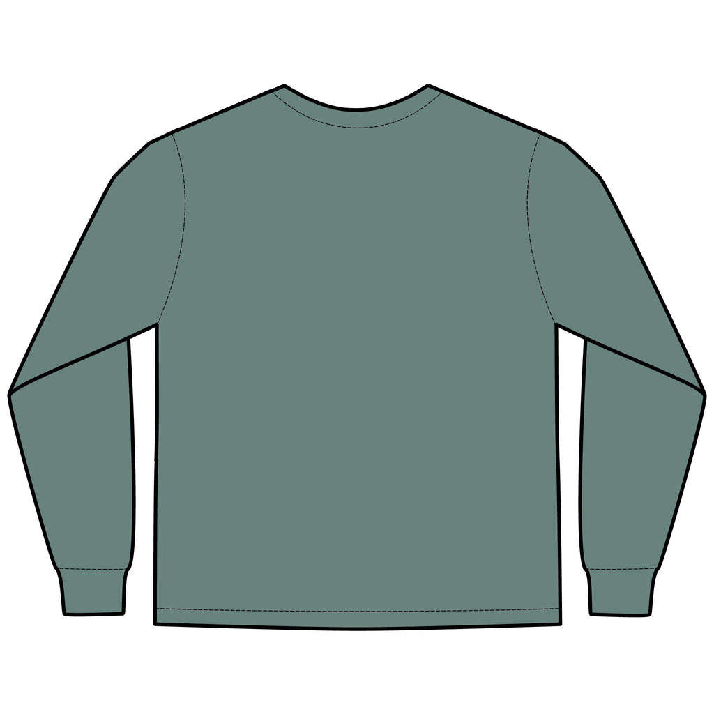 Multi Color Hanes Garment-Dyed Long Sleeve T-Shirt with 315 Print