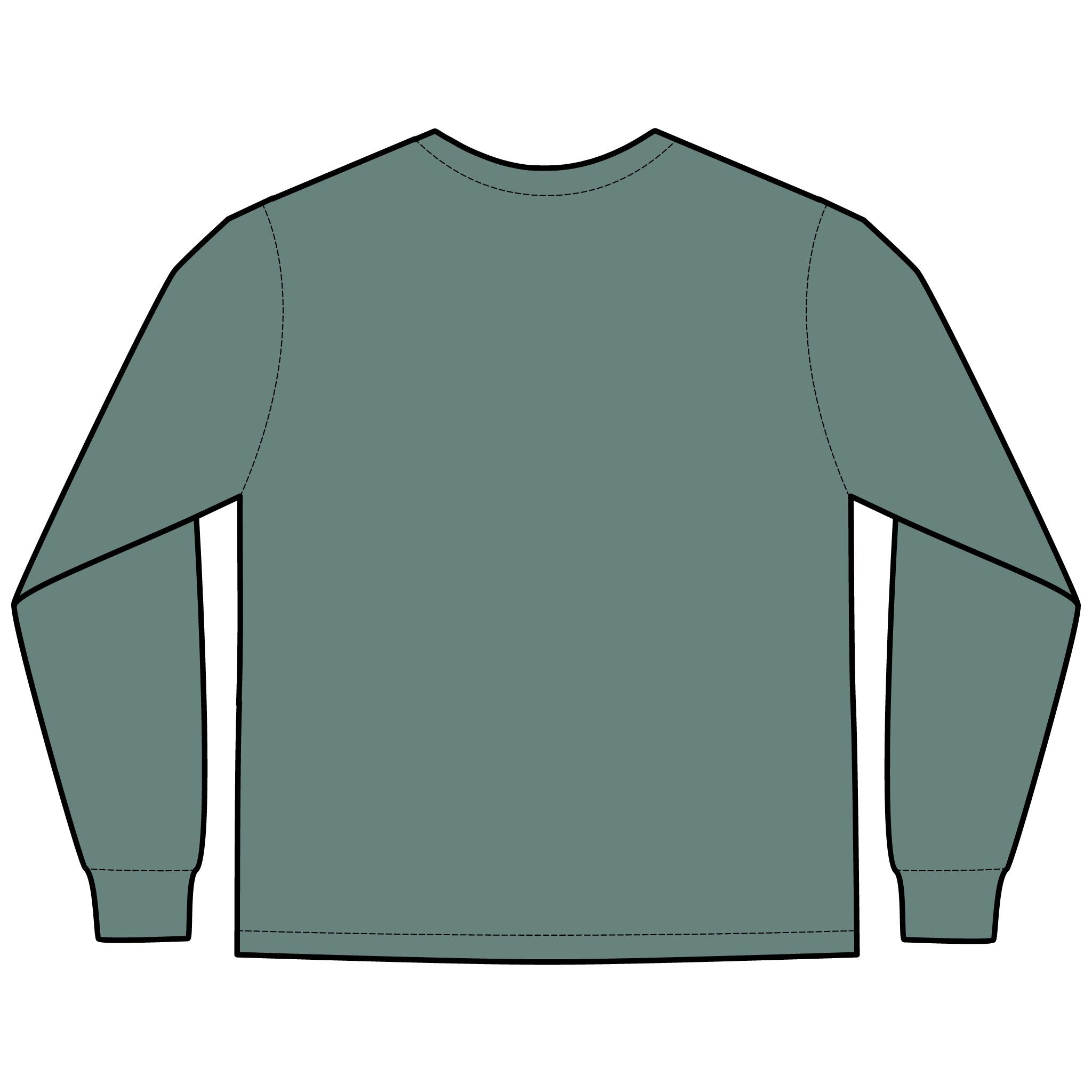 Multi Color Hanes Garment-Dyed Long Sleeve T-Shirt with 315 Print