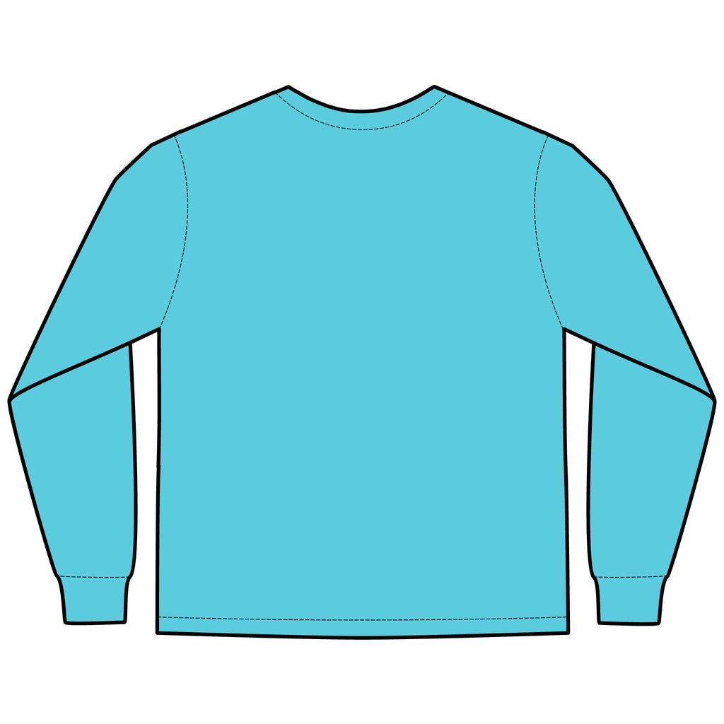 Multi Color Hanes Garment-Dyed Long Sleeve T-Shirt with 315 Print