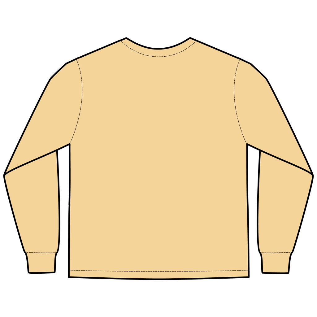 Multi Color Hanes Garment-Dyed Long Sleeve T-Shirt with 315 Print