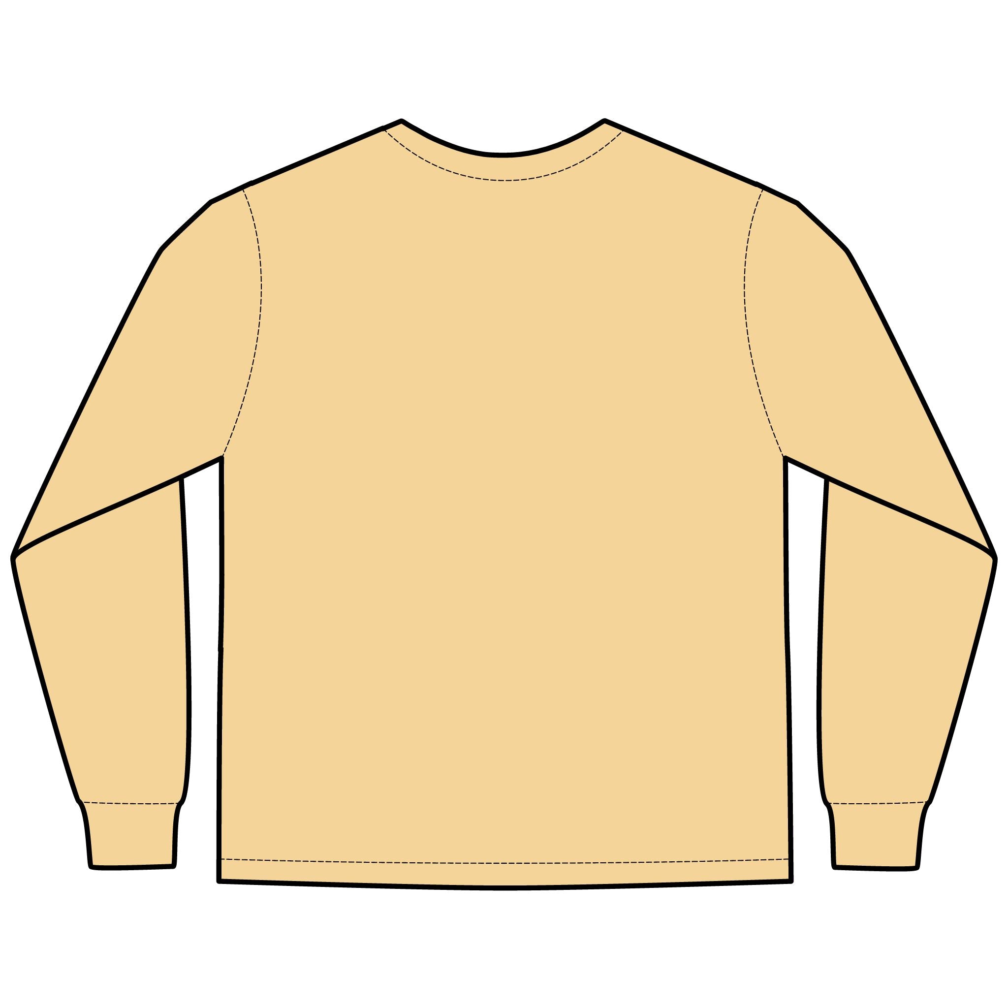 Multi Color Hanes Garment-Dyed Long Sleeve T-Shirt with 315 Print