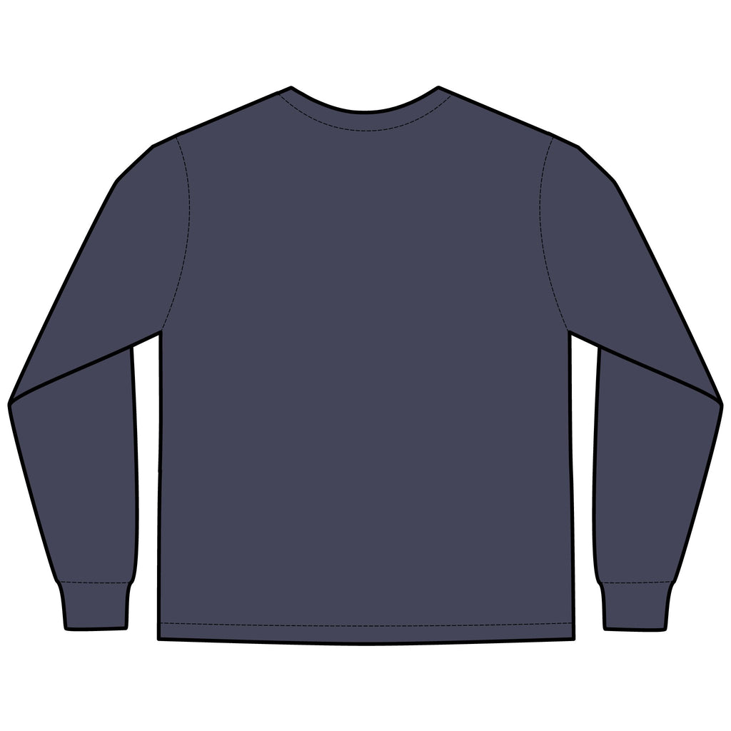 Multi Color Hanes Garment-Dyed Long Sleeve T-Shirt with 315 Print