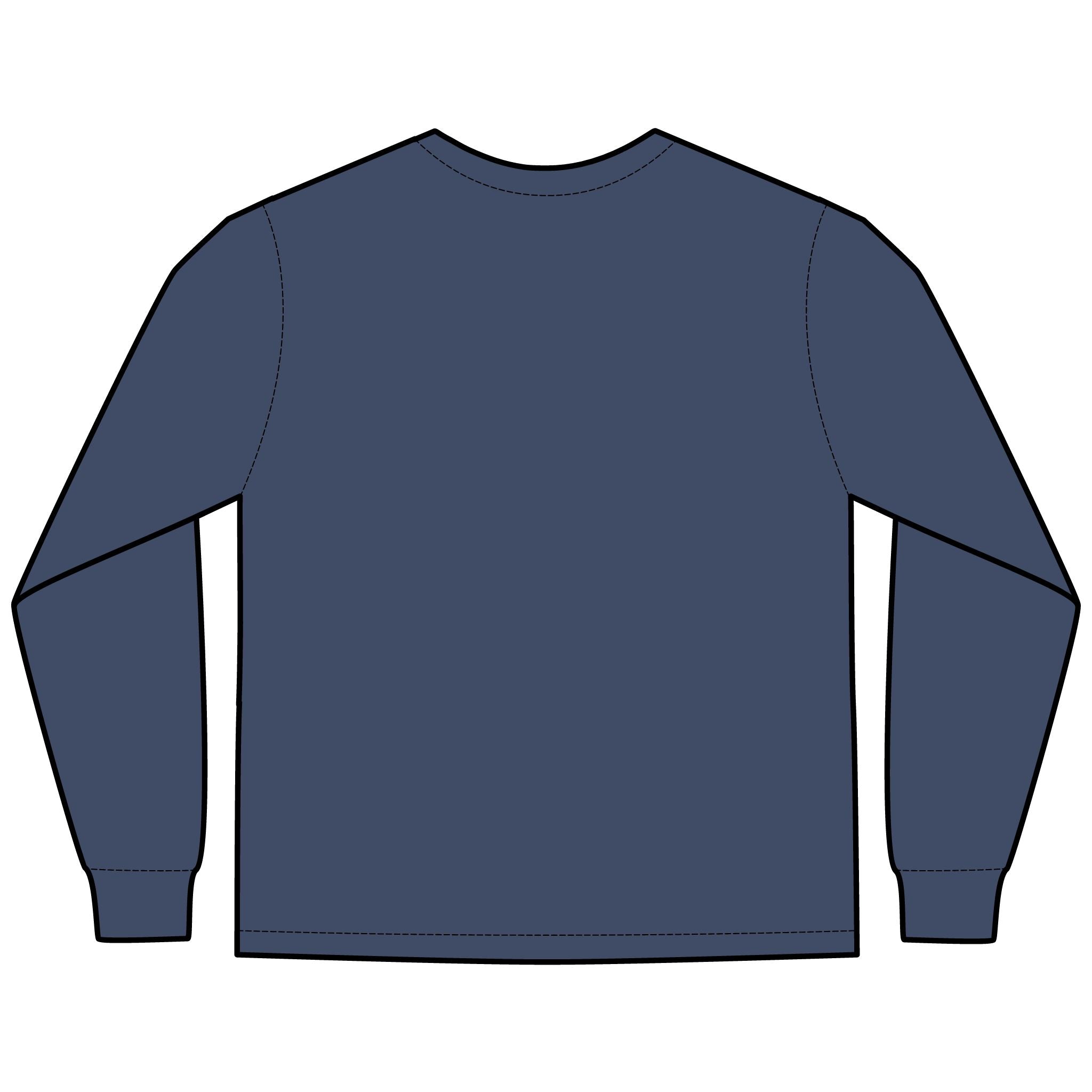 Multi Color Hanes Garment-Dyed Long Sleeve T-Shirt with 315 Print