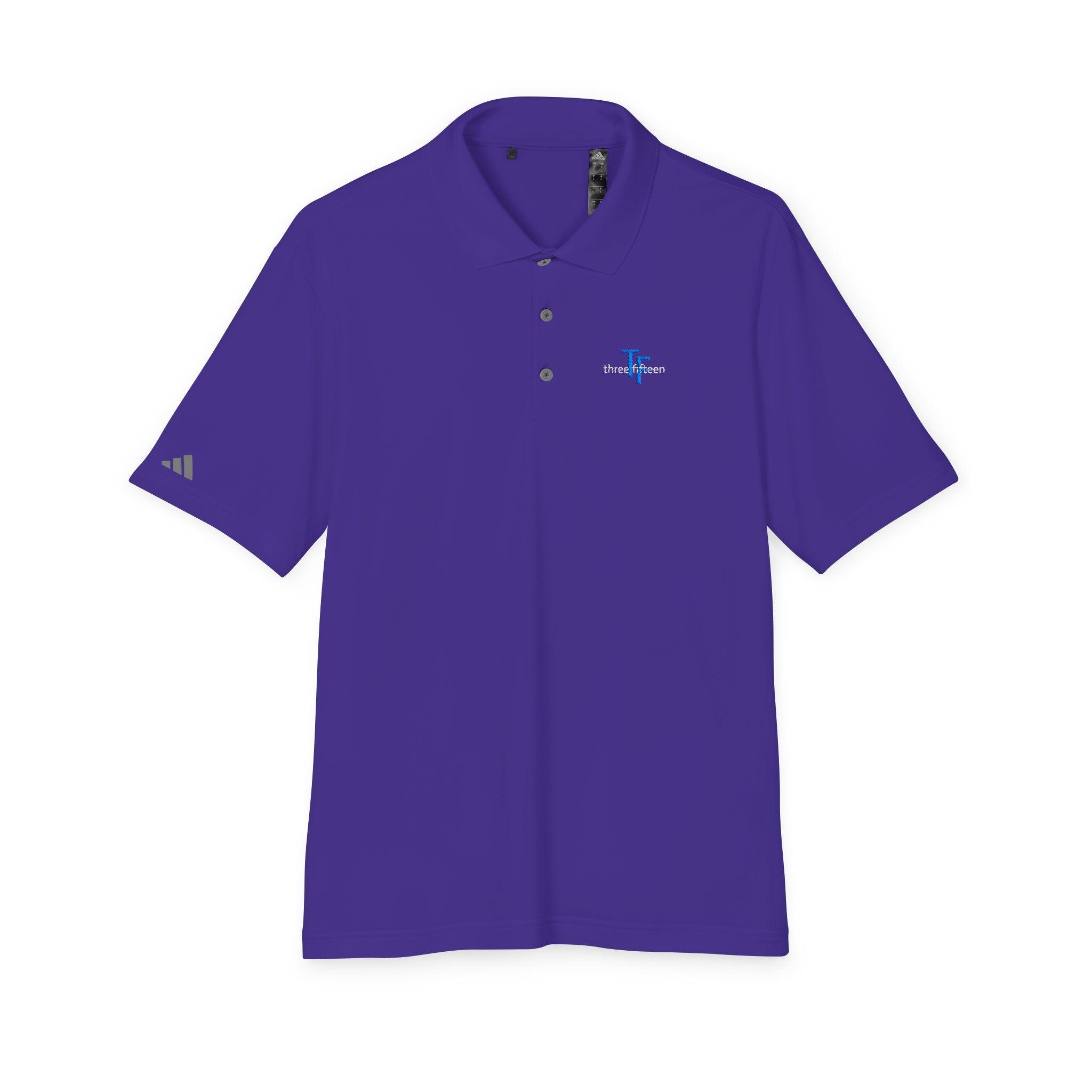 114 - Embroidered Multi Colors Adidas Performance Polo Shirt with Small Blue 'TF' Chest Logo – Golf & Corporate Teamwear