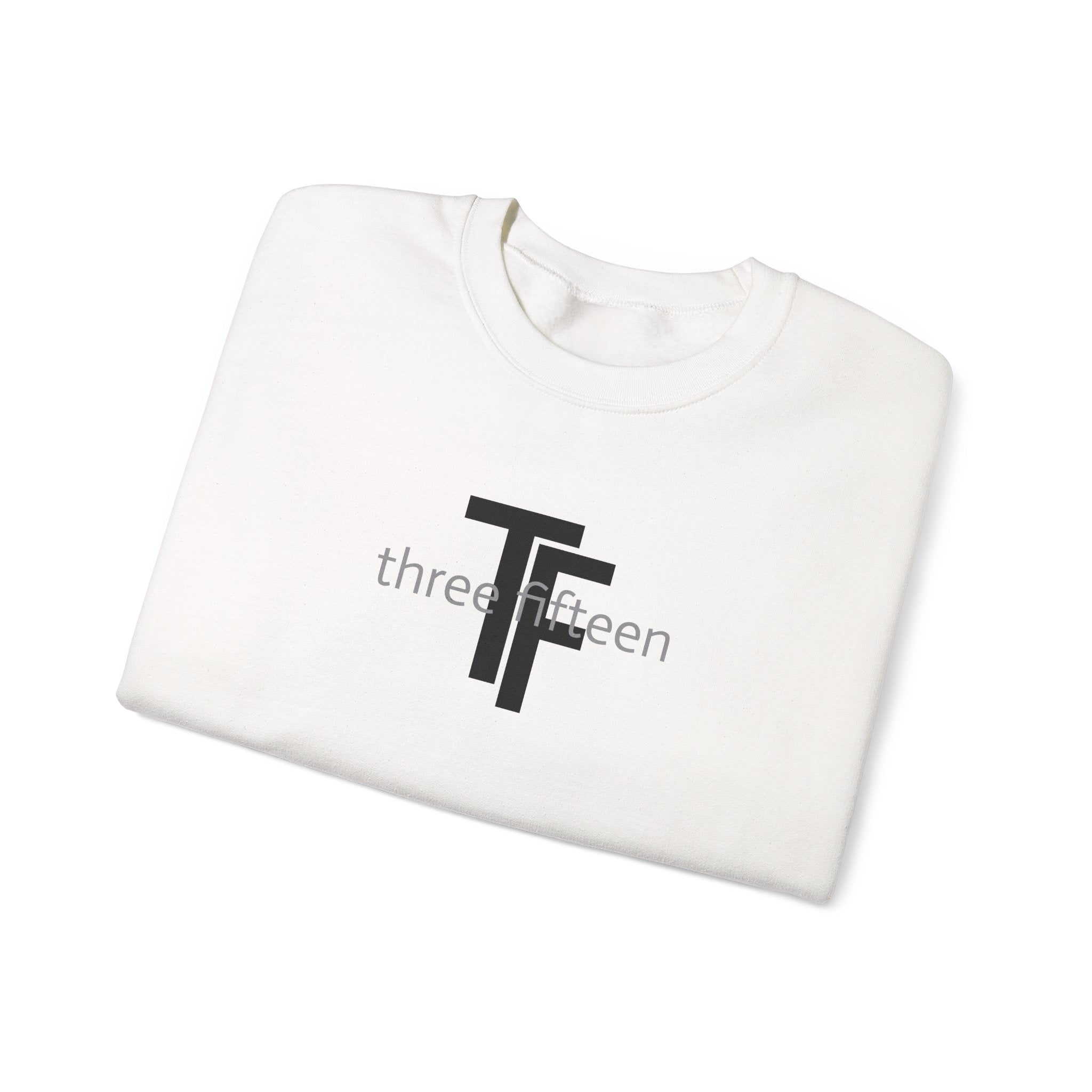 15 - Minimal TF three fifteen overlay Logo Sweatshirt — Casual Unisex Crewneck