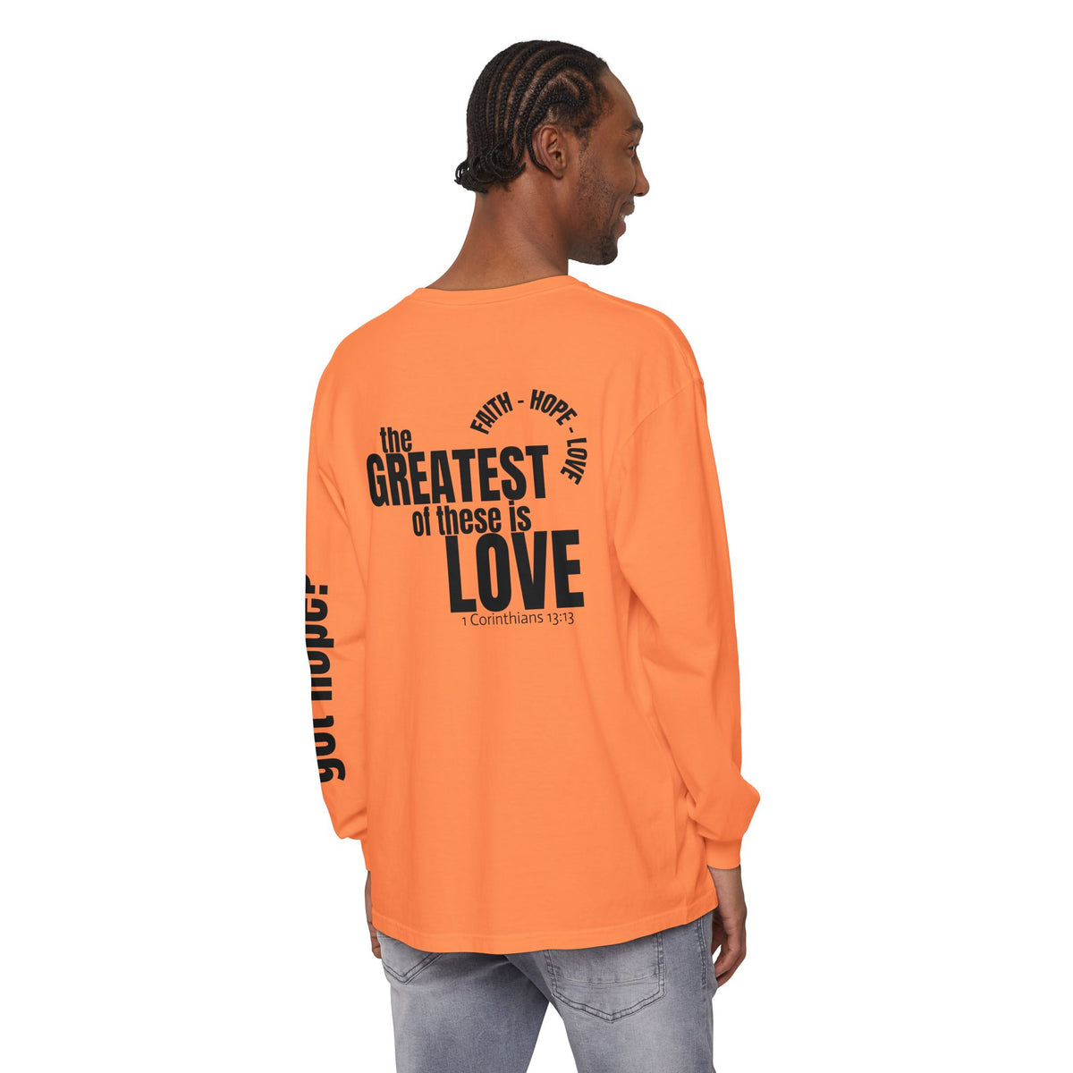 12 - Long sleeve tee 315 The Greatest of These Unisex Long Sleeve T-Shirt - Inspirational Casual Wear