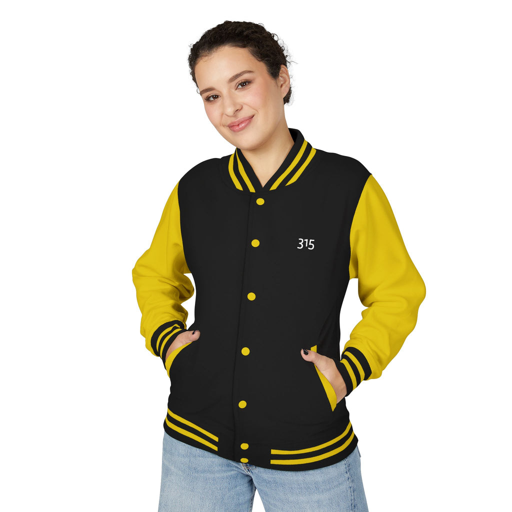 Multi Color Unisex Heavyweight Letterman Jacket - Classic Athletic Style with 315 Detail
