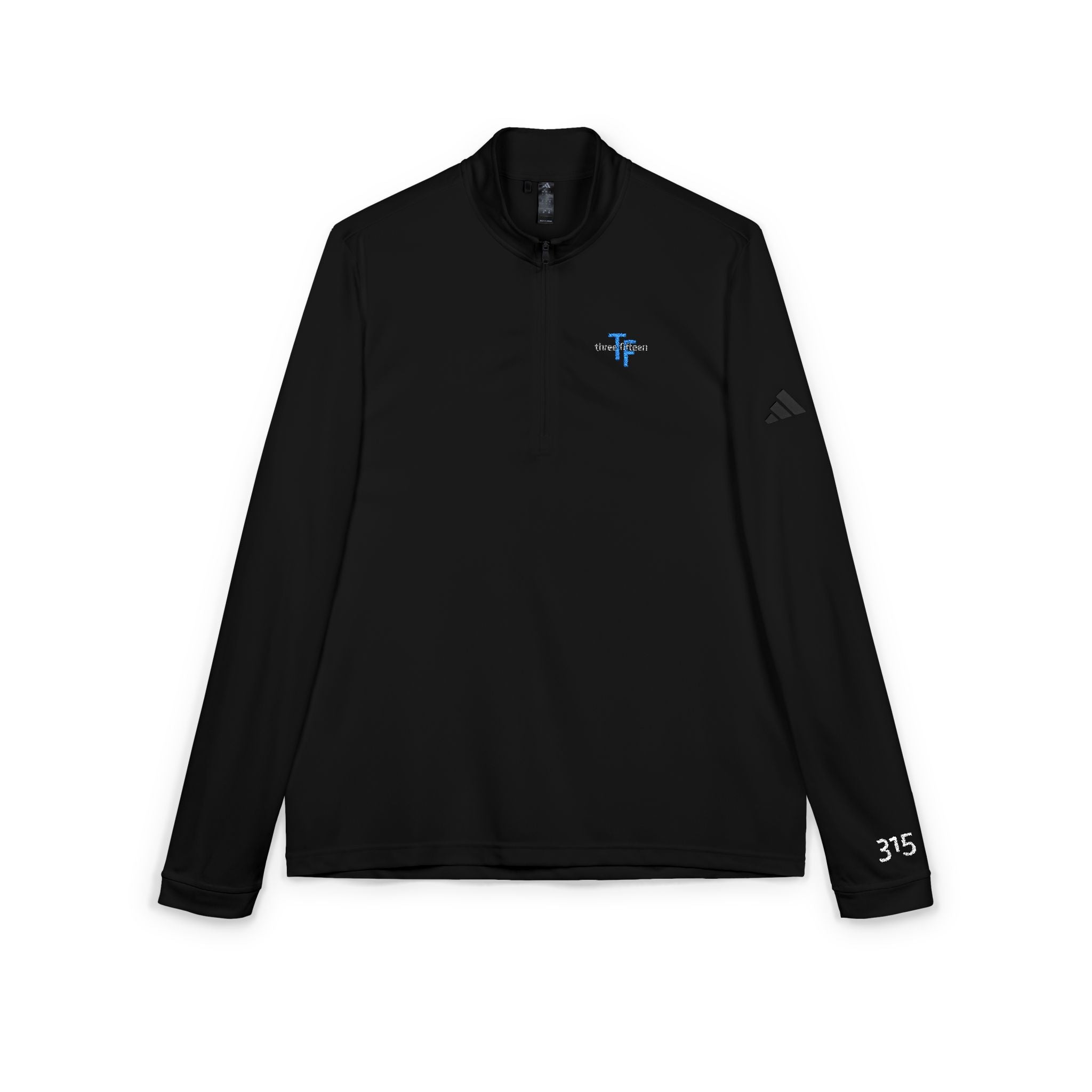 17 - Embroidered Adidas Quarter-Zip Pullover – White adidas® Performance Top