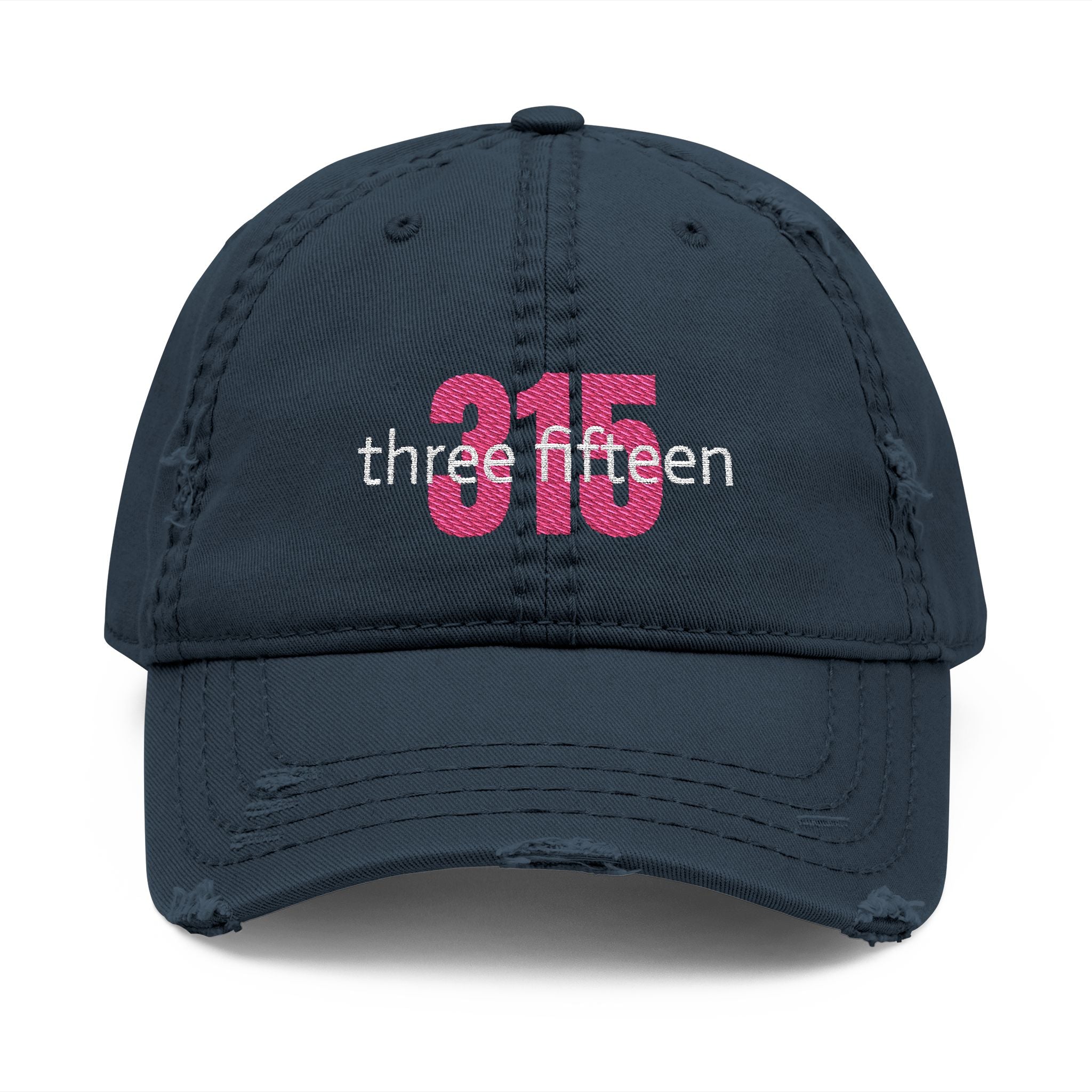 3 - Hat Distressed Embroidered Bold 315 Dad Hat - Casual Chic Accessory