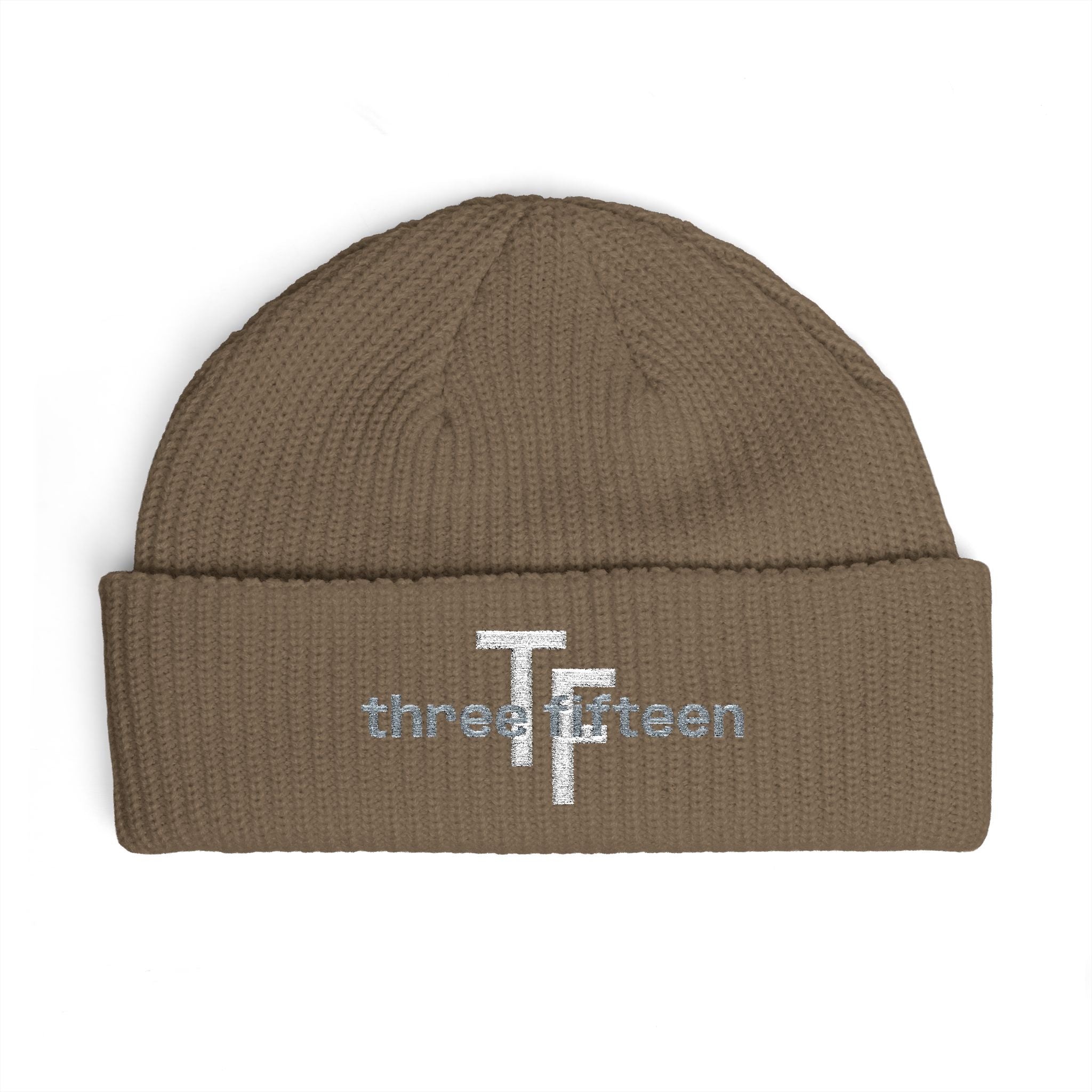 3 - Cuff Beanie — Embroidered "threefifteen" Logo Knit Hat