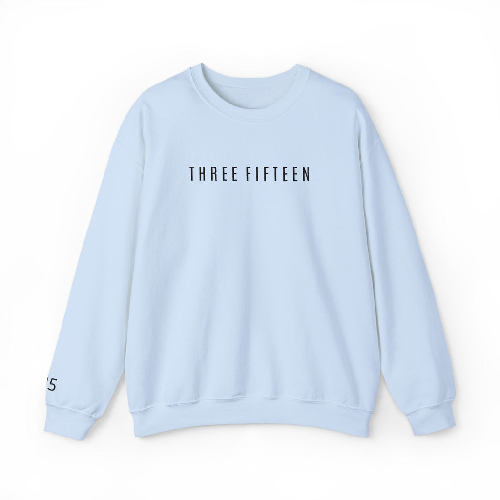 15 - Three Fifteen Embroidered Crewneck Sweatshirt — Minimal Graphic Pullover