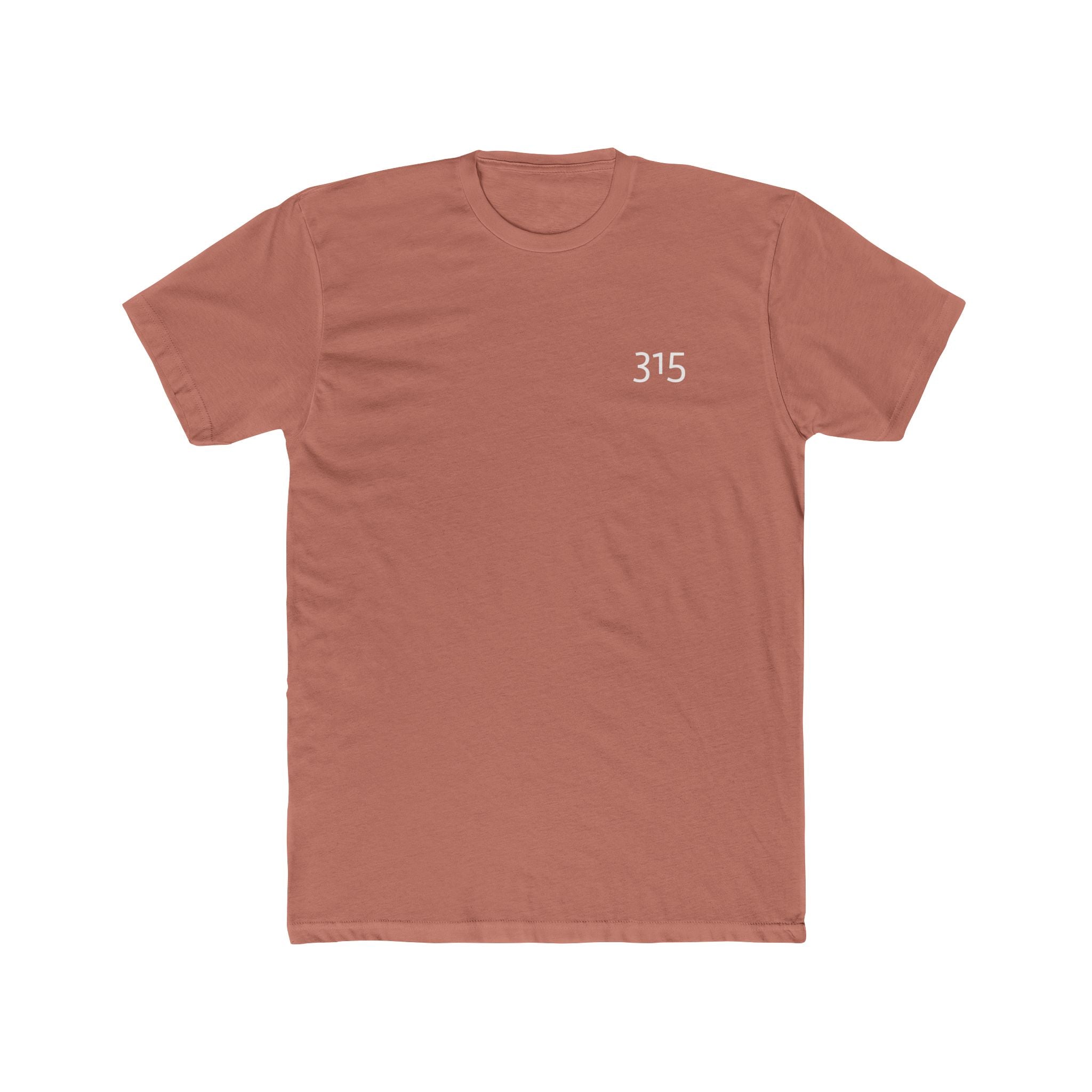 Multiple Colors Casual Unisex Cotton Crew Tee - Minimalist 315 Design
