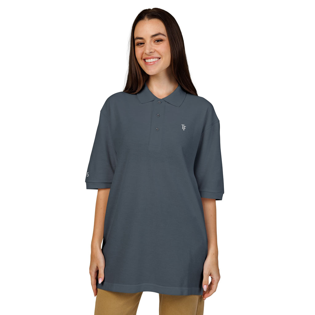 114 - Multi Color Sleek TF Embroidered Unisex Polo Shirt - Casual Elegance for Every Occasion