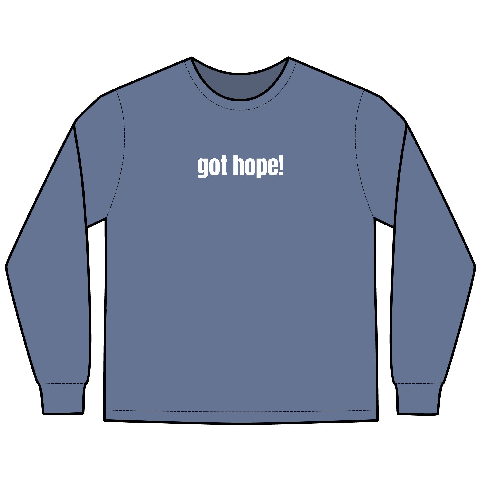 A Helping Hand Multi Colors Hanes Garment-Dyed Long Sleeve T-Shirt with 315 Print