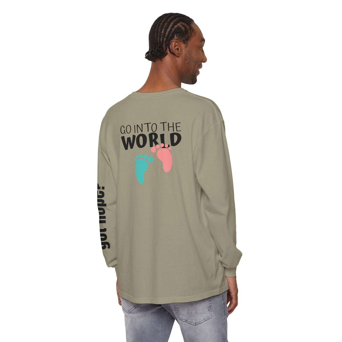 12 - Long Sleeve Tee 315 Go Into the WorldUnisex Long Sleeve T-Shirt - Inspirational Casual Wear