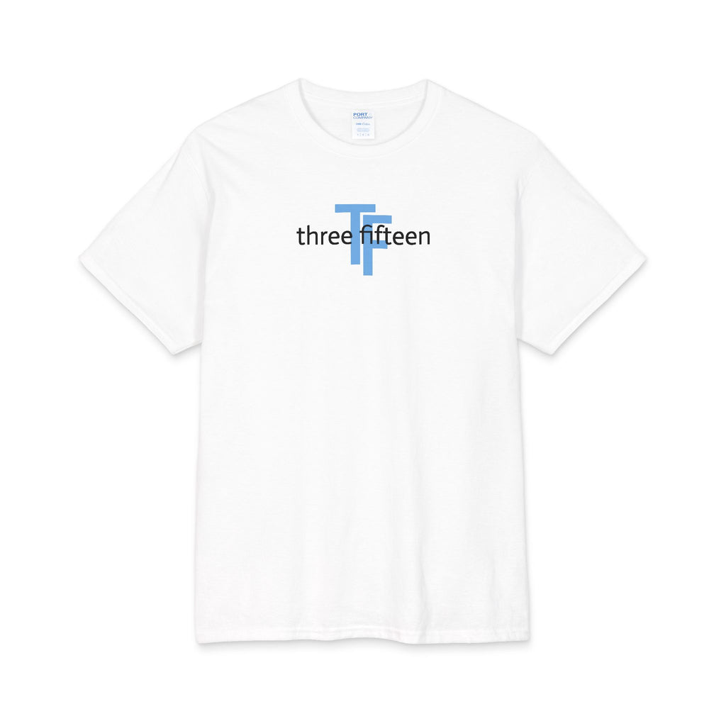 111 - Cotton Three Fifteen 315 Graphic Tee — Minimal White Cotton T-Shirt