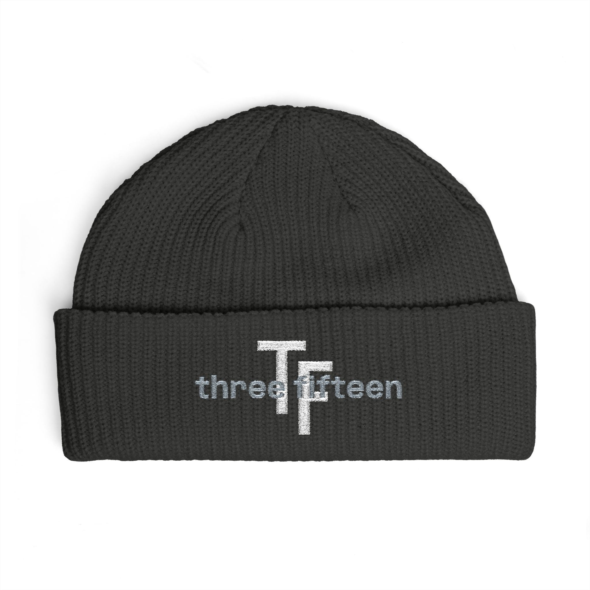 3 - Cuff Beanie — Embroidered "threefifteen" Logo Knit Hat