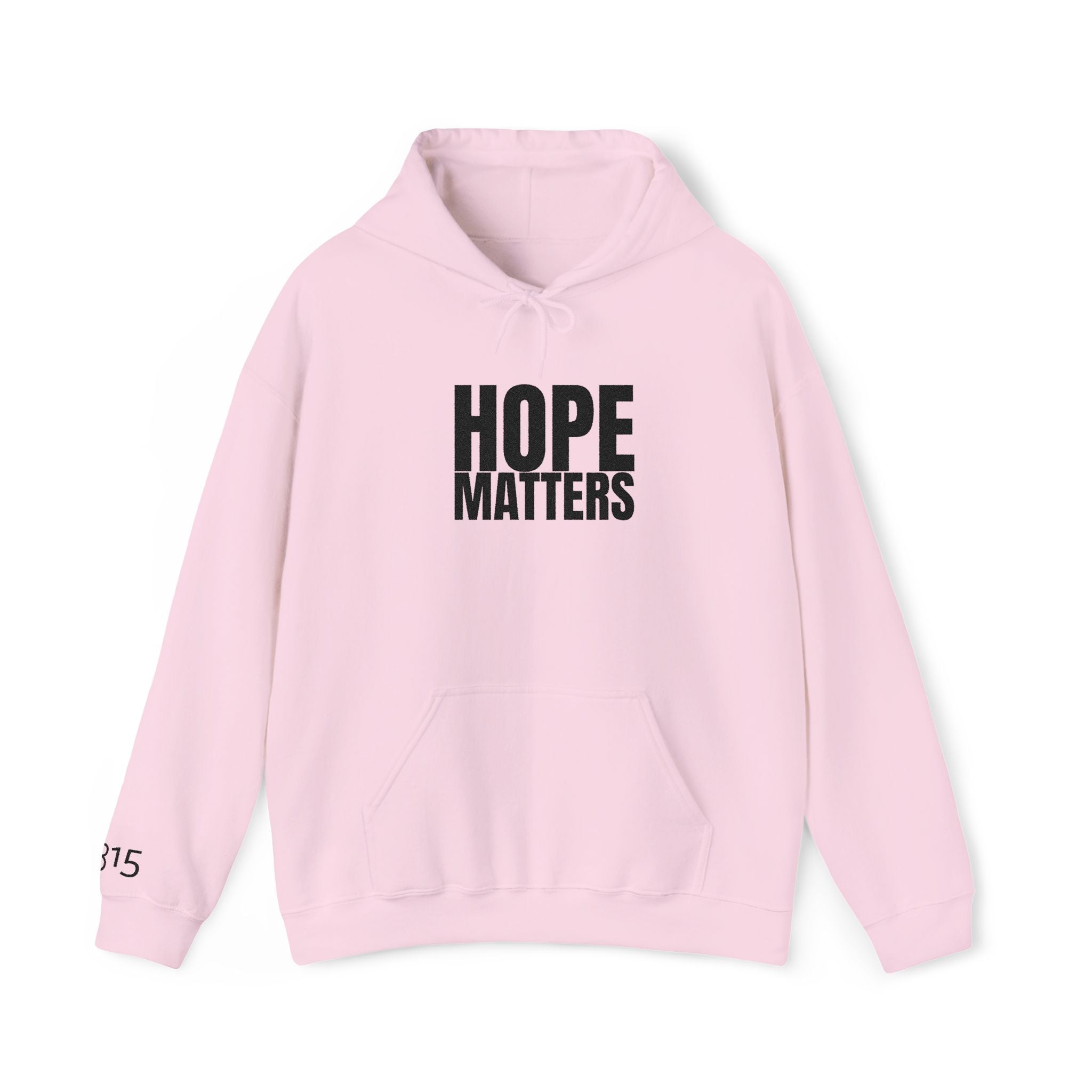Multi Color - Hope Matters - Hoodie — Minimal Black Square Anchor Logo Pullover