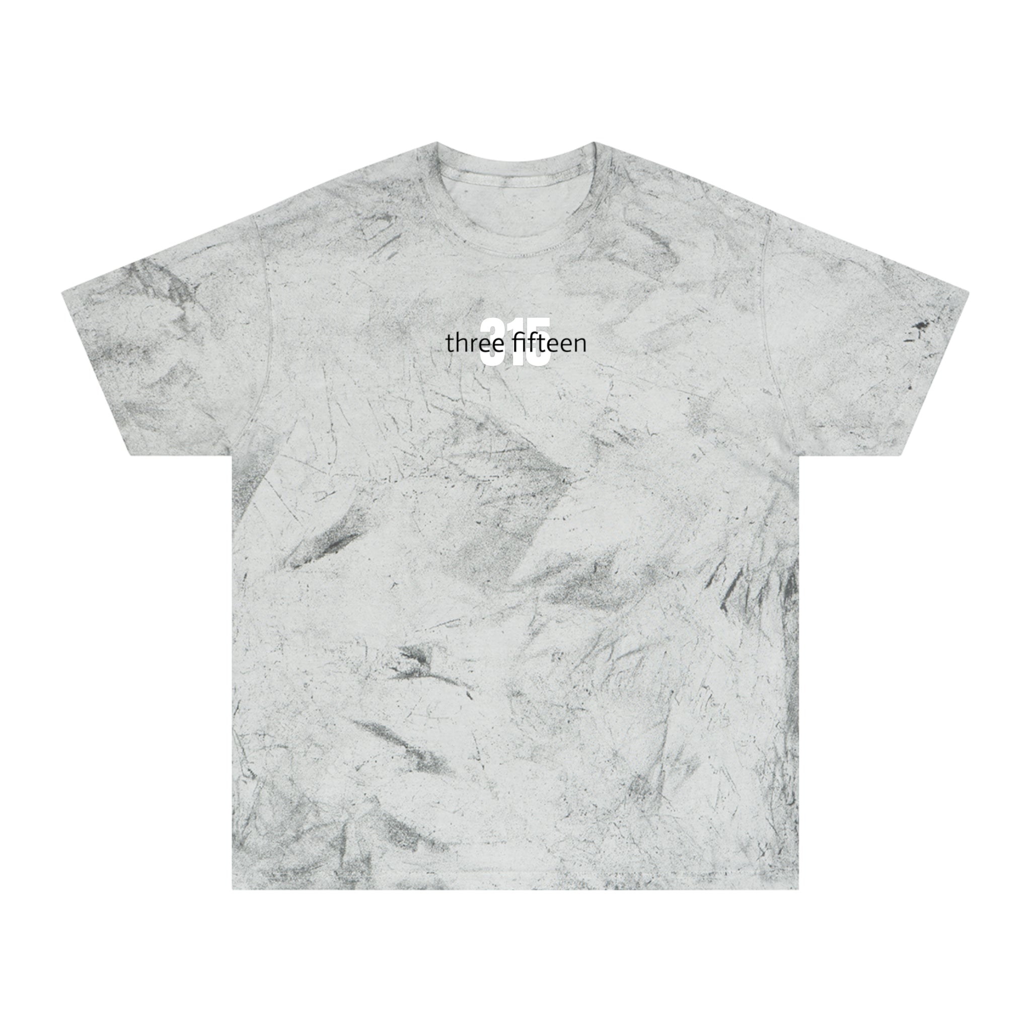111 - Tie-Dye Multi Color Bold 315 Tee — Vintage Yellow Acid-Wash T-Shirt