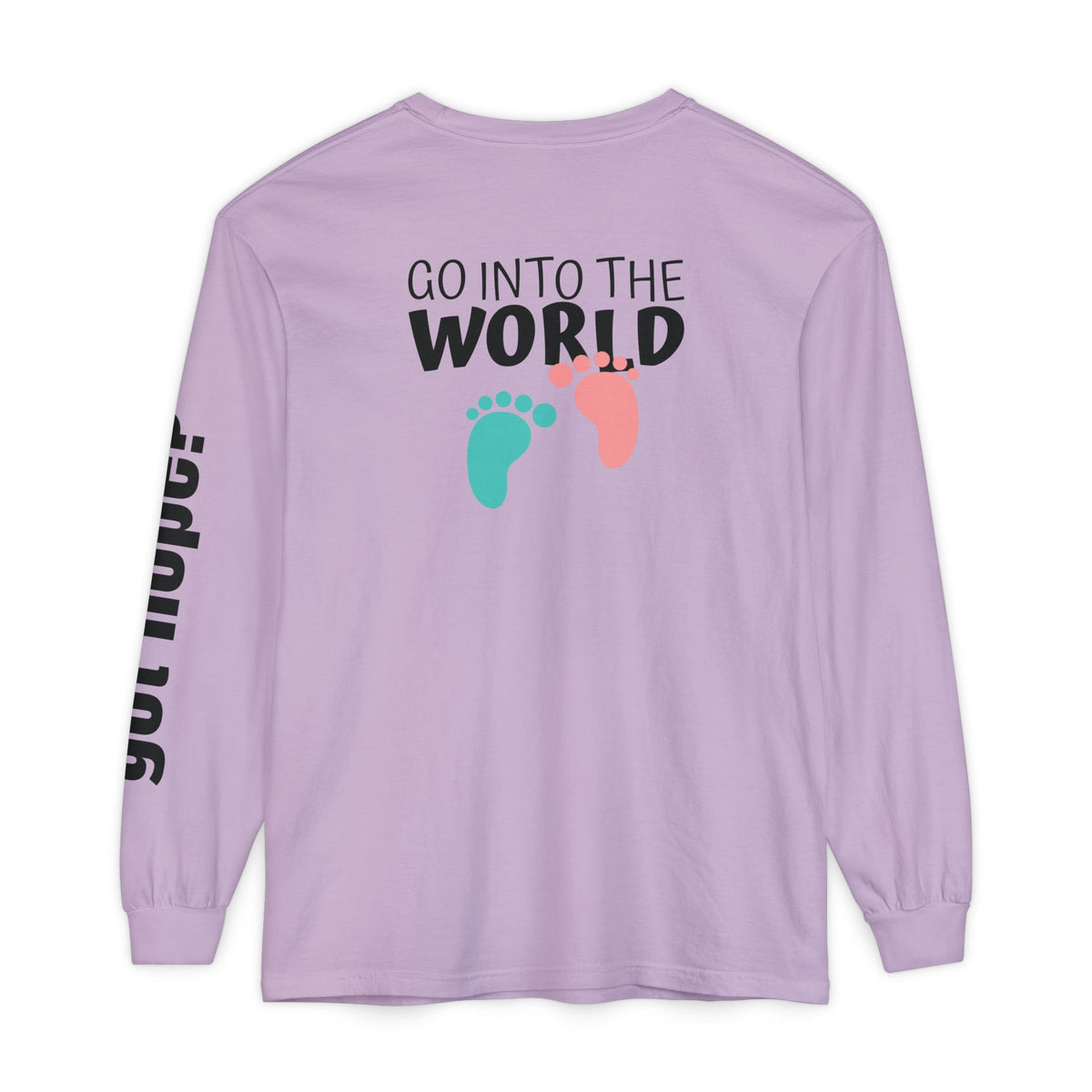 12 - Long Sleeve Tee 315 Go Into the WorldUnisex Long Sleeve T-Shirt - Inspirational Casual Wear