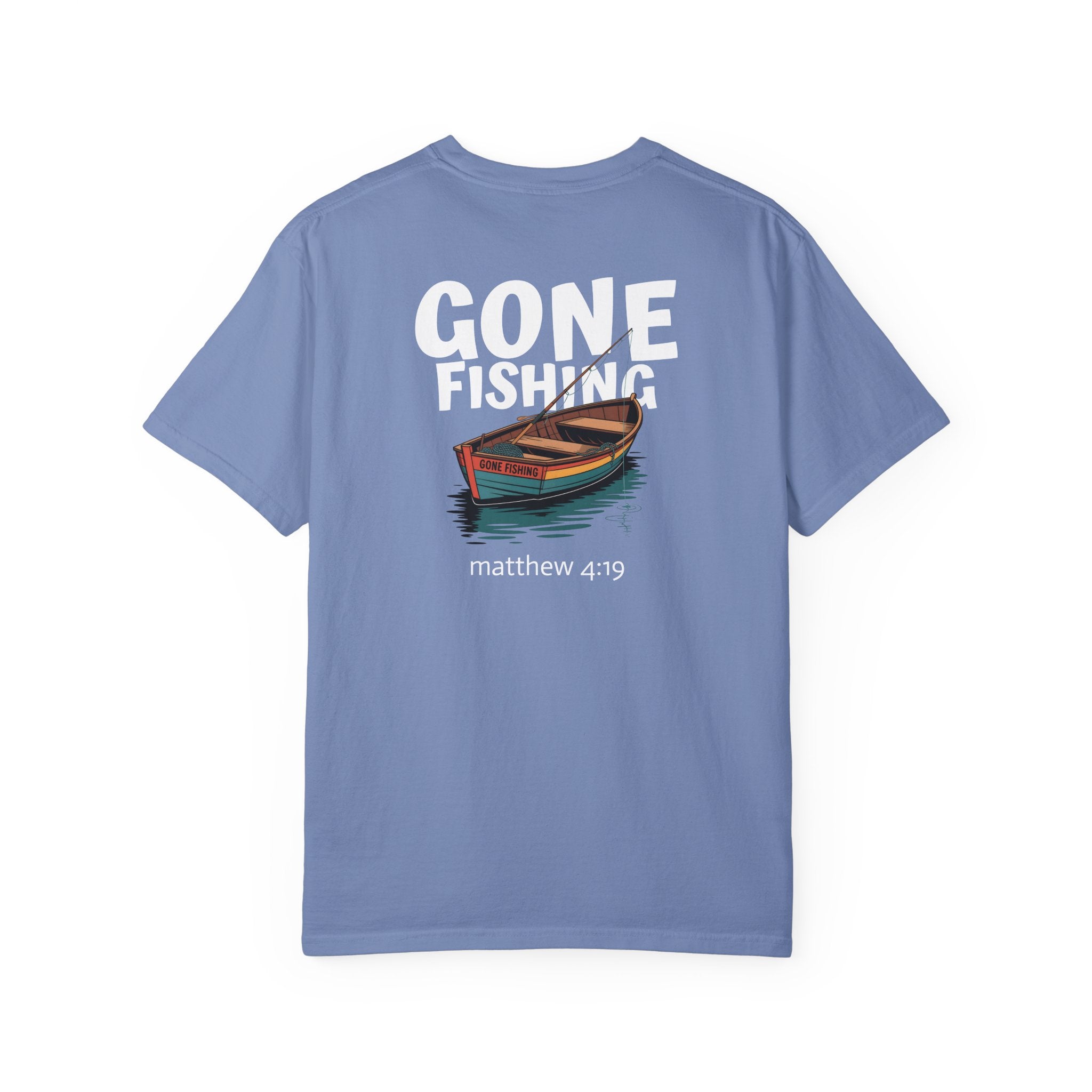 1 - Gone Fishing Multi Colors Graphic T-Shirt