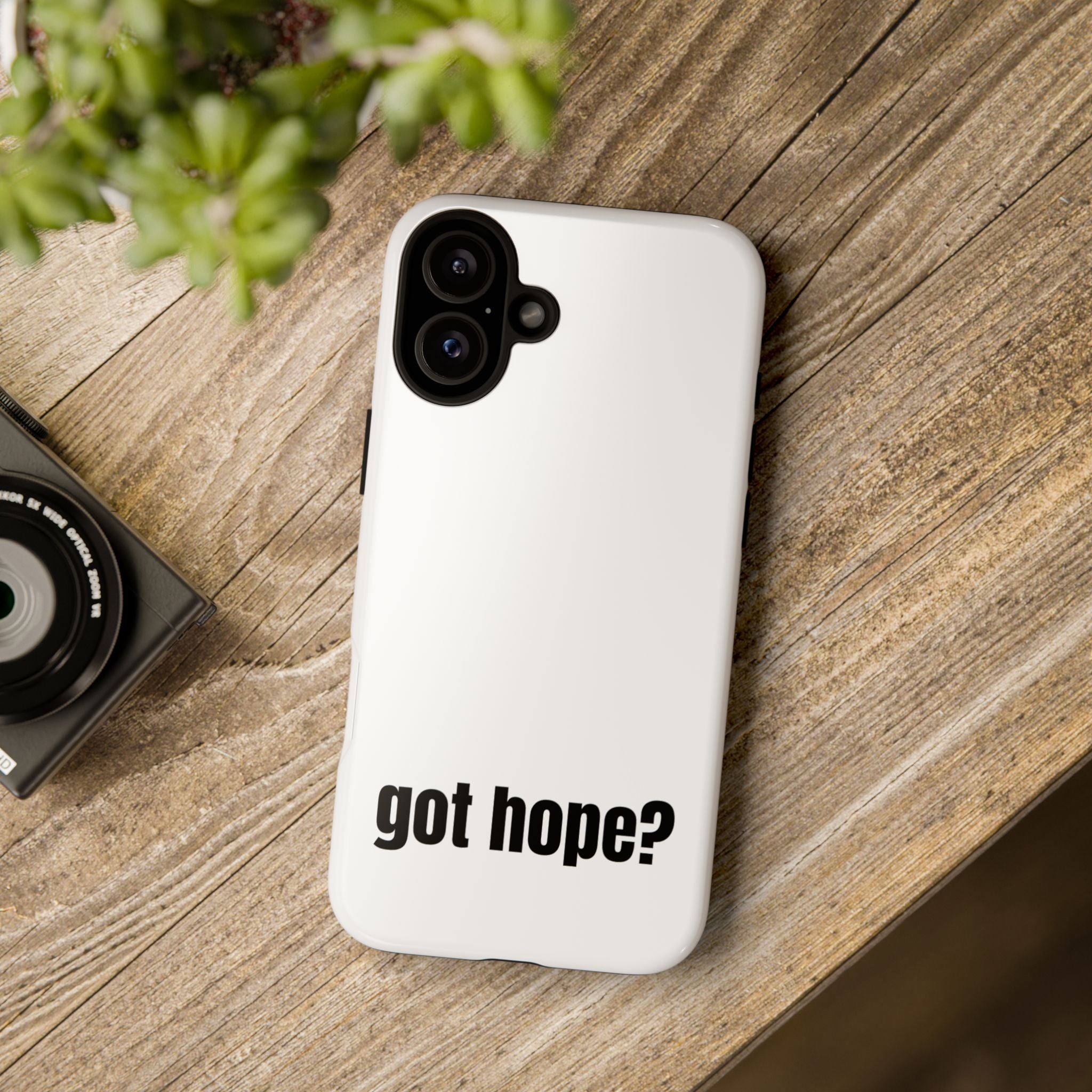 Phone Case — "got hope?" Minimalist Inspirational Protective Cover