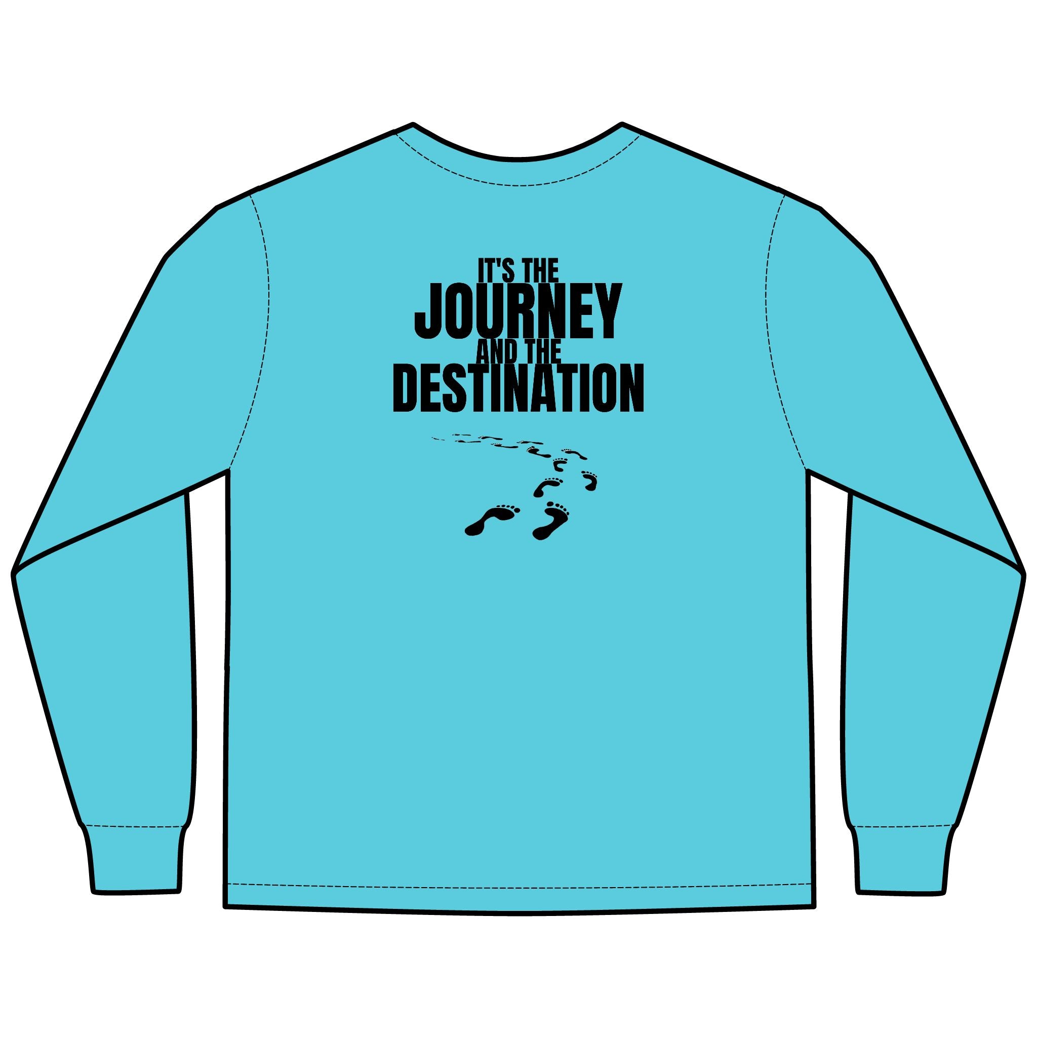 It’s the Journey Multi Colors Hanes Garment-Dyed Long Sleeve T-Shirt with 315 Print