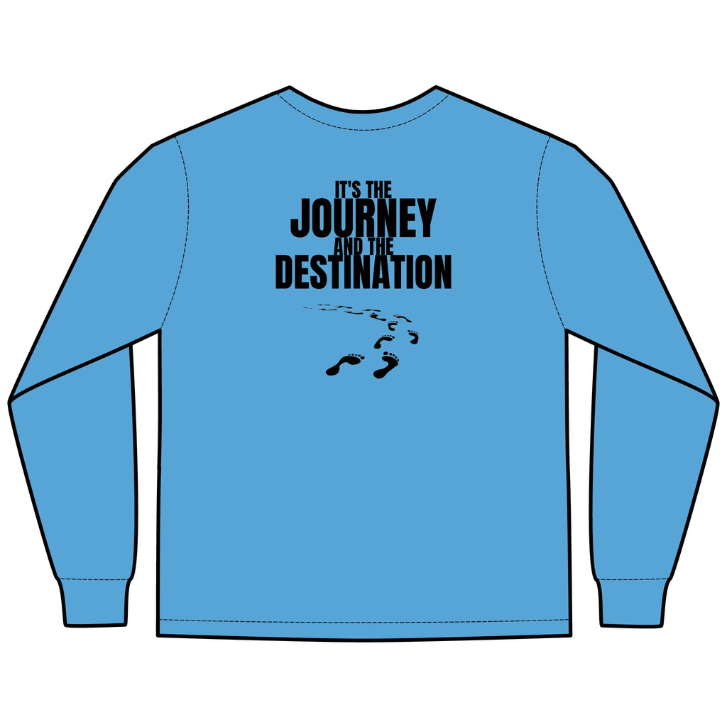 It’s the Journey Multi Colors Hanes Garment-Dyed Long Sleeve T-Shirt with 315 Print