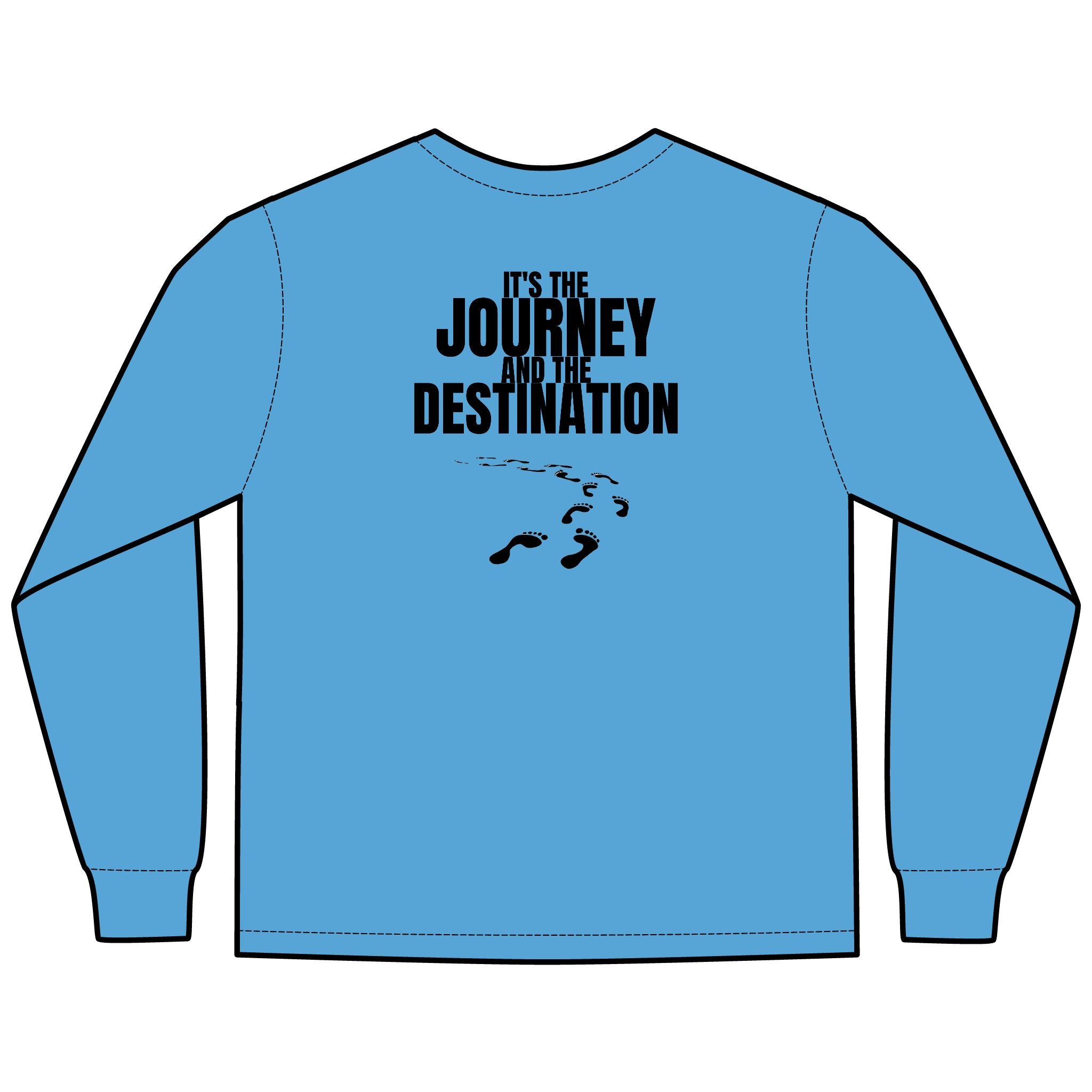 It’s the Journey Multi Colors Hanes Garment-Dyed Long Sleeve T-Shirt with 315 Print