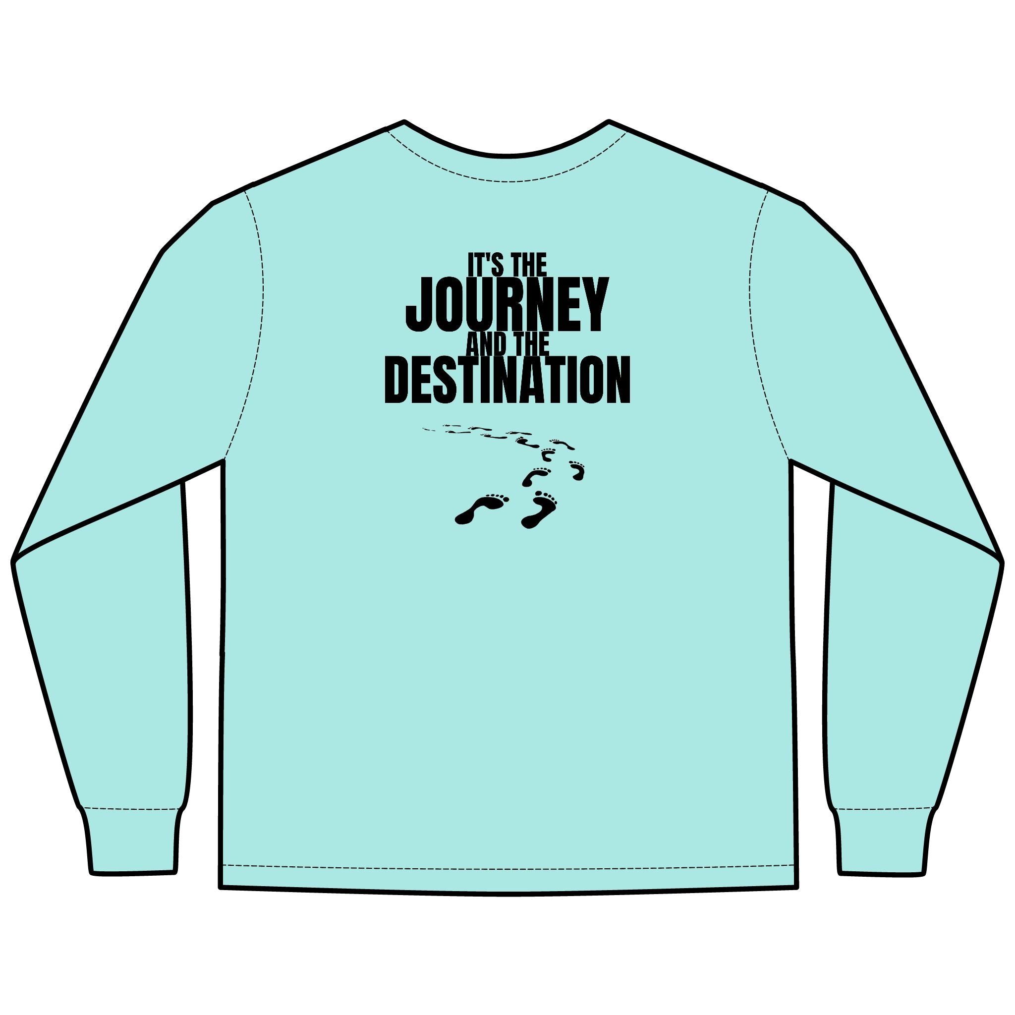 It’s the Journey Multi Colors Hanes Garment-Dyed Long Sleeve T-Shirt with 315 Print