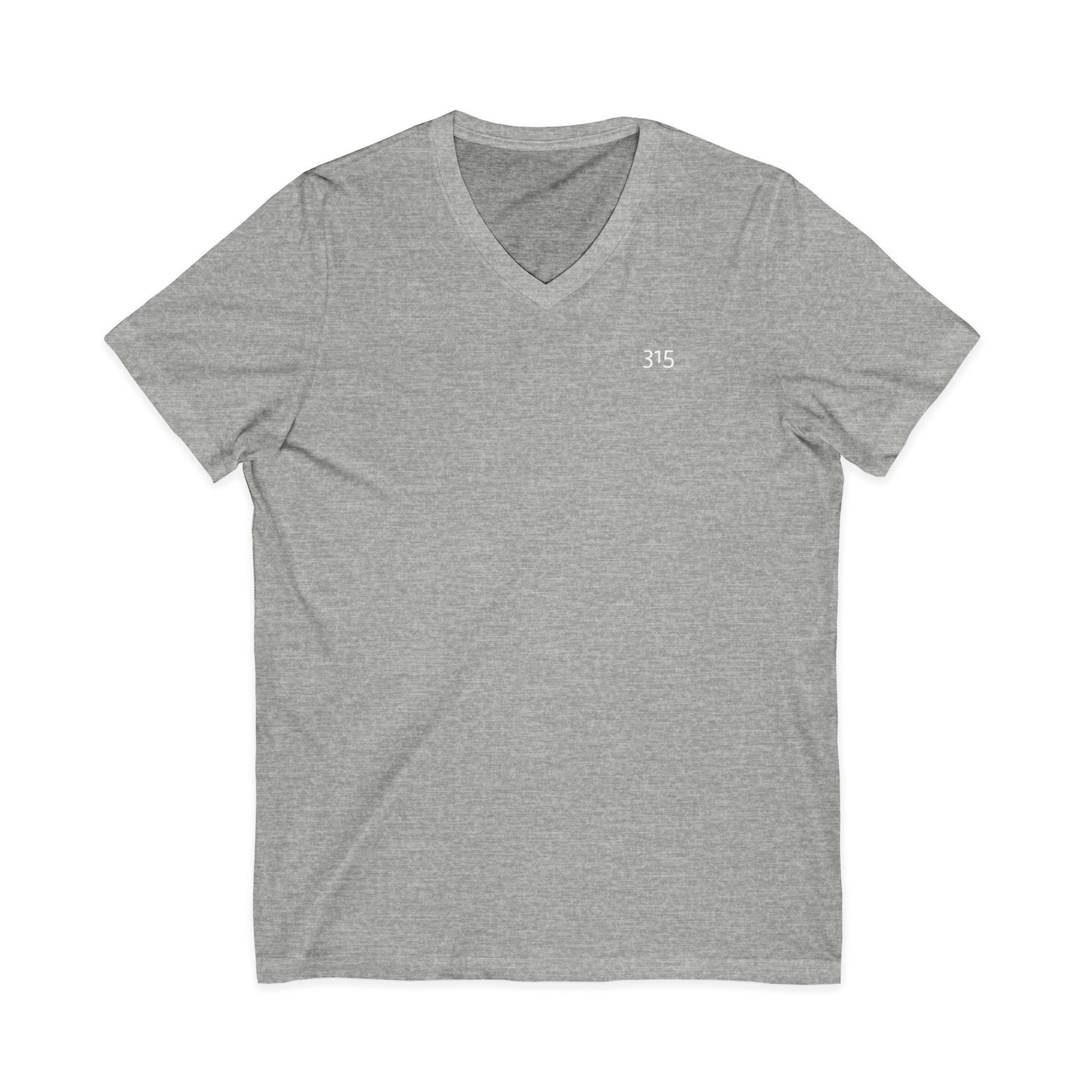 111 - Multi Color Stylish Unisex V-Neck Tee with '315' Design
