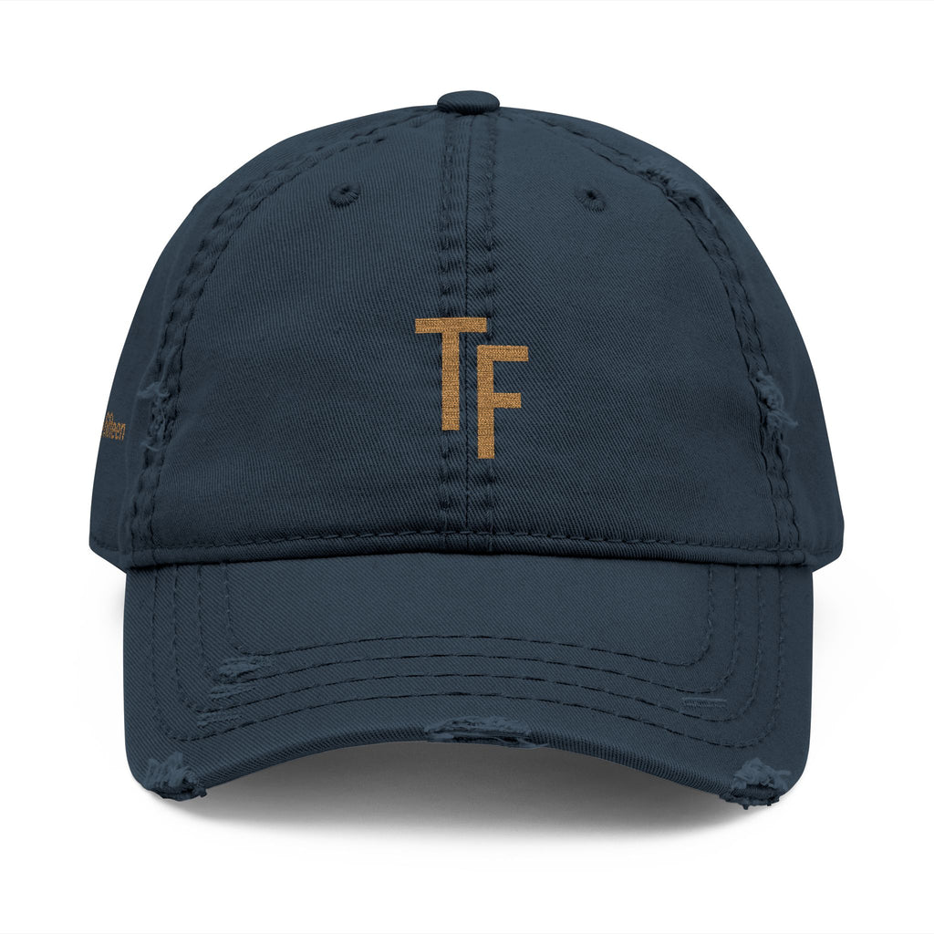 3 - Hat Distressed Embroidered TF Three Fifteen Dad Hat - Casual Chic Accessory