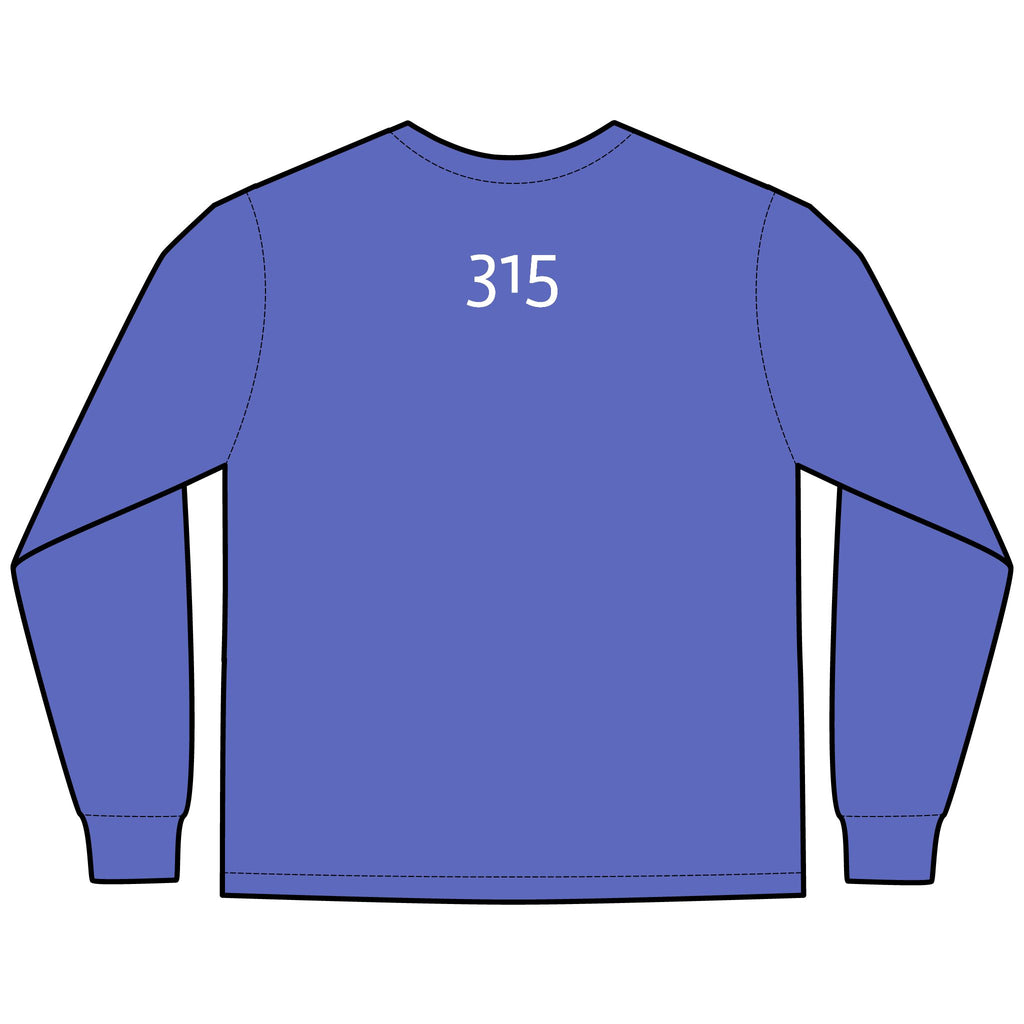 Multi Colors Hanes Garment-Dyed Long Sleeve T-Shirt with 315 Print