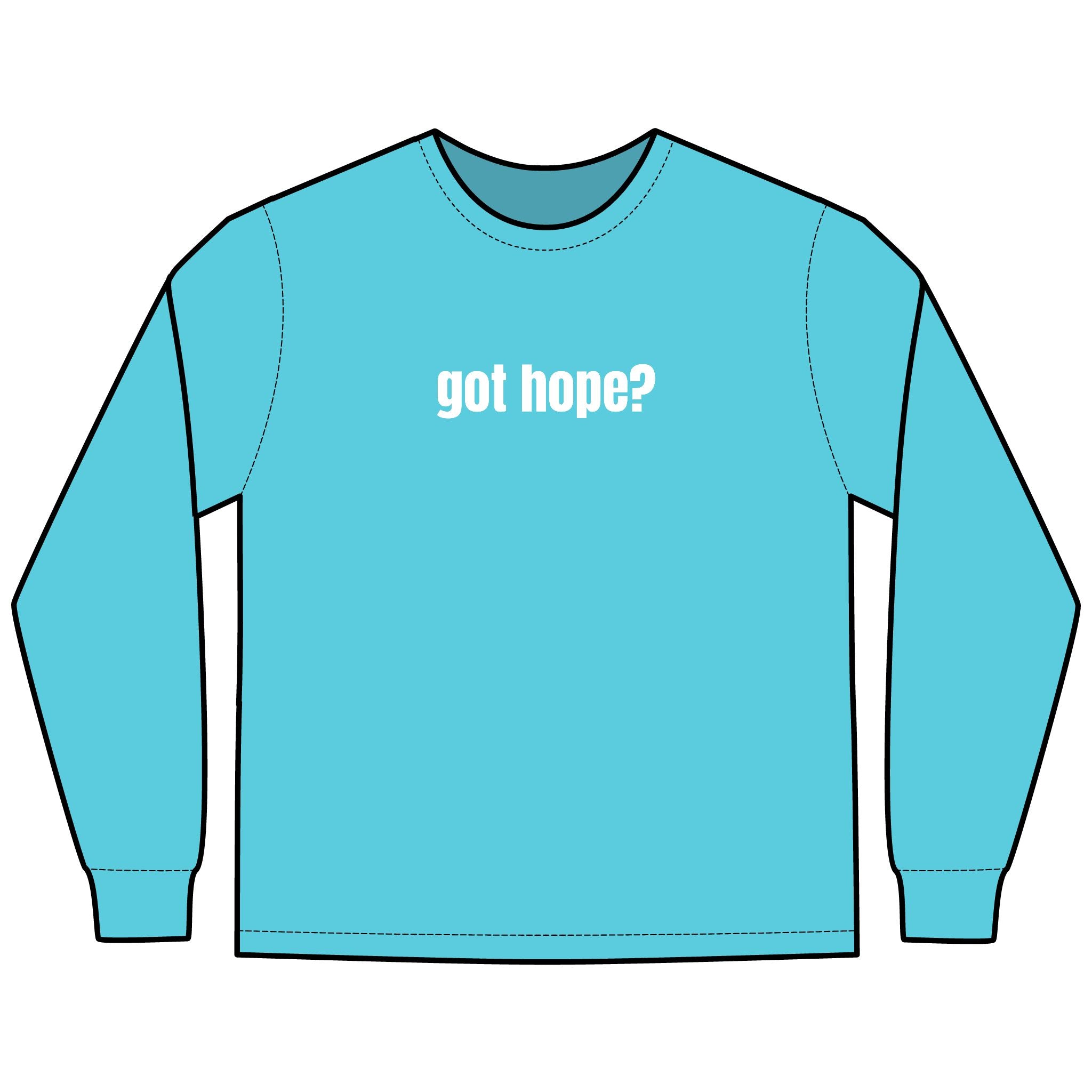 From the Inside Out Multi Colors Hanes Garment-Dyed Long Sleeve T-Shirt with 315 Print