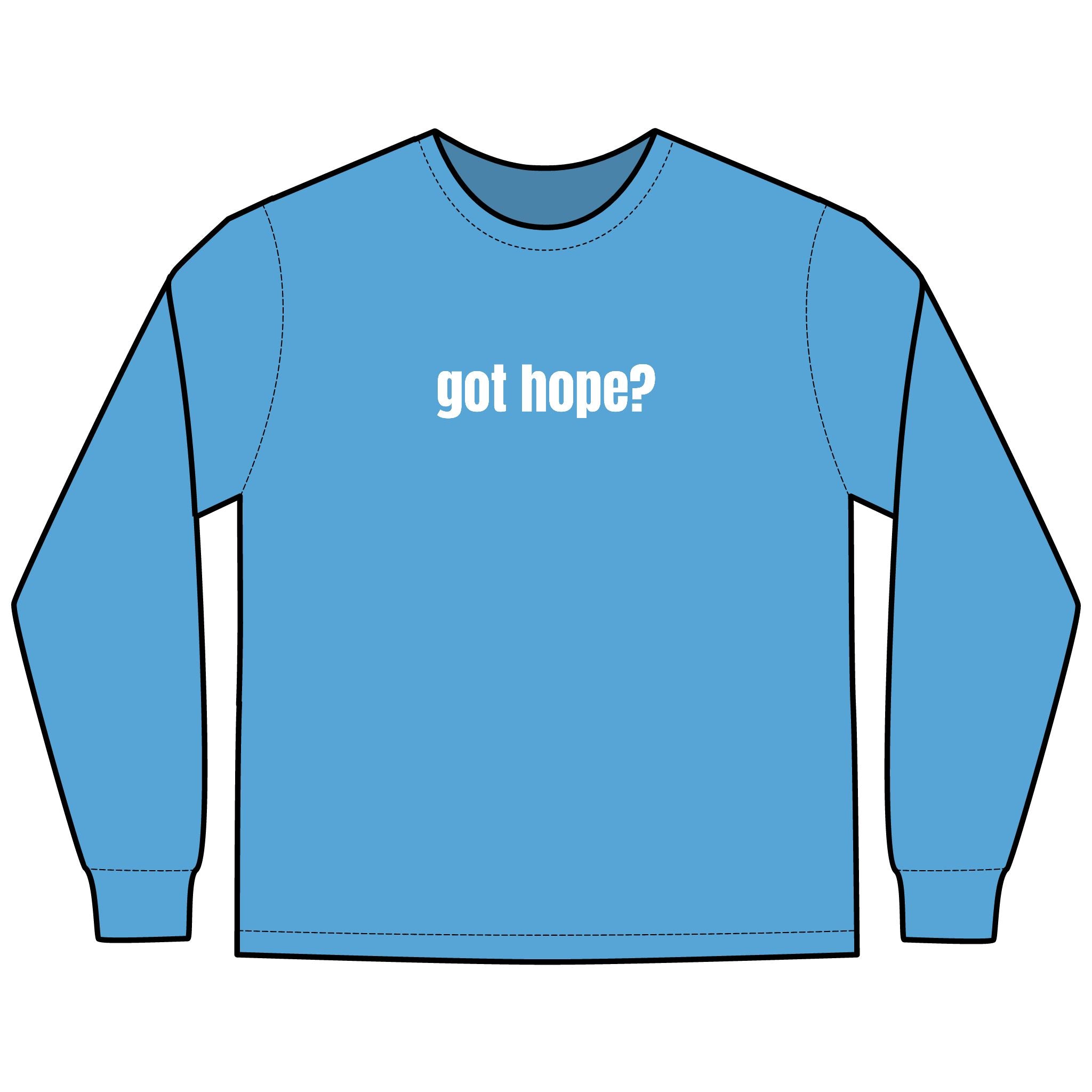 From the Inside Out Multi Colors Hanes Garment-Dyed Long Sleeve T-Shirt with 315 Print