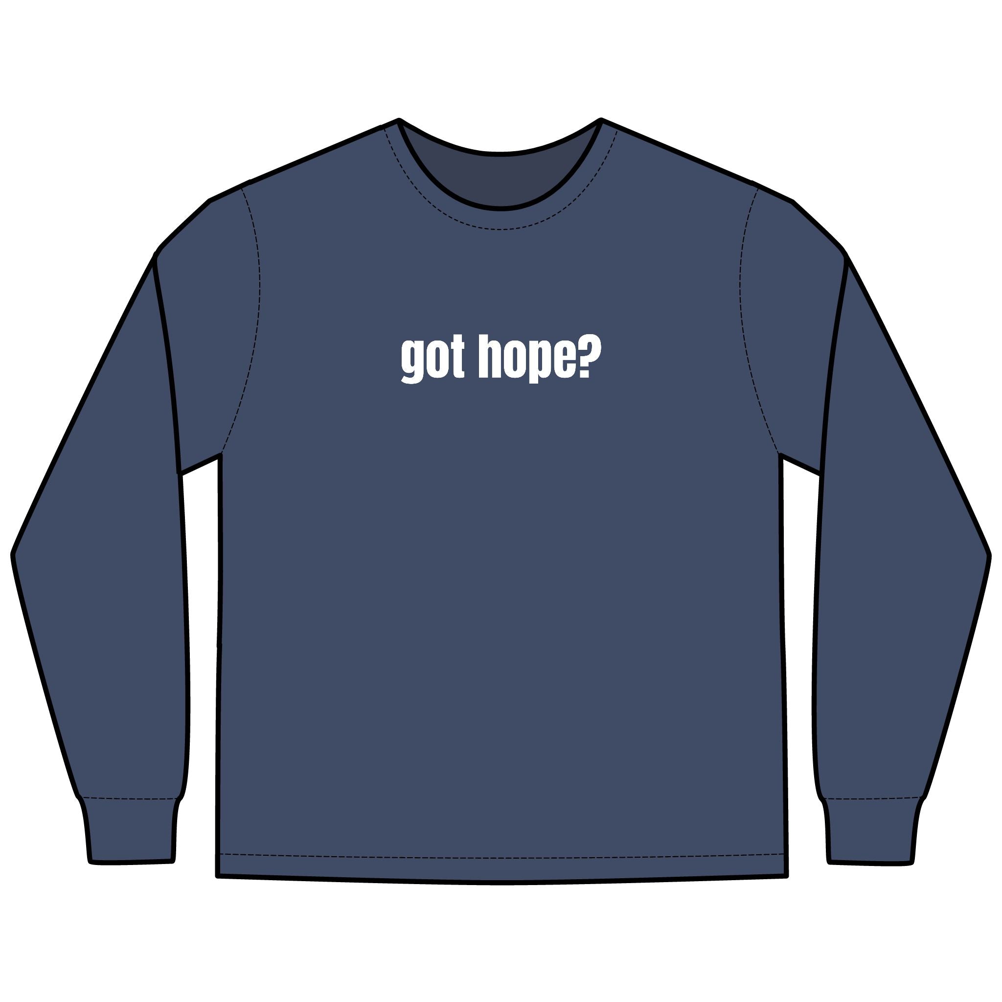 From the Inside Out Multi Colors Hanes Garment-Dyed Long Sleeve T-Shirt with 315 Print