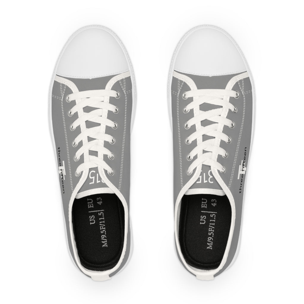 31 - Men's Low Top Sneakers TF — Minimal Grey Canvas Shoes with '315' Side Graphic