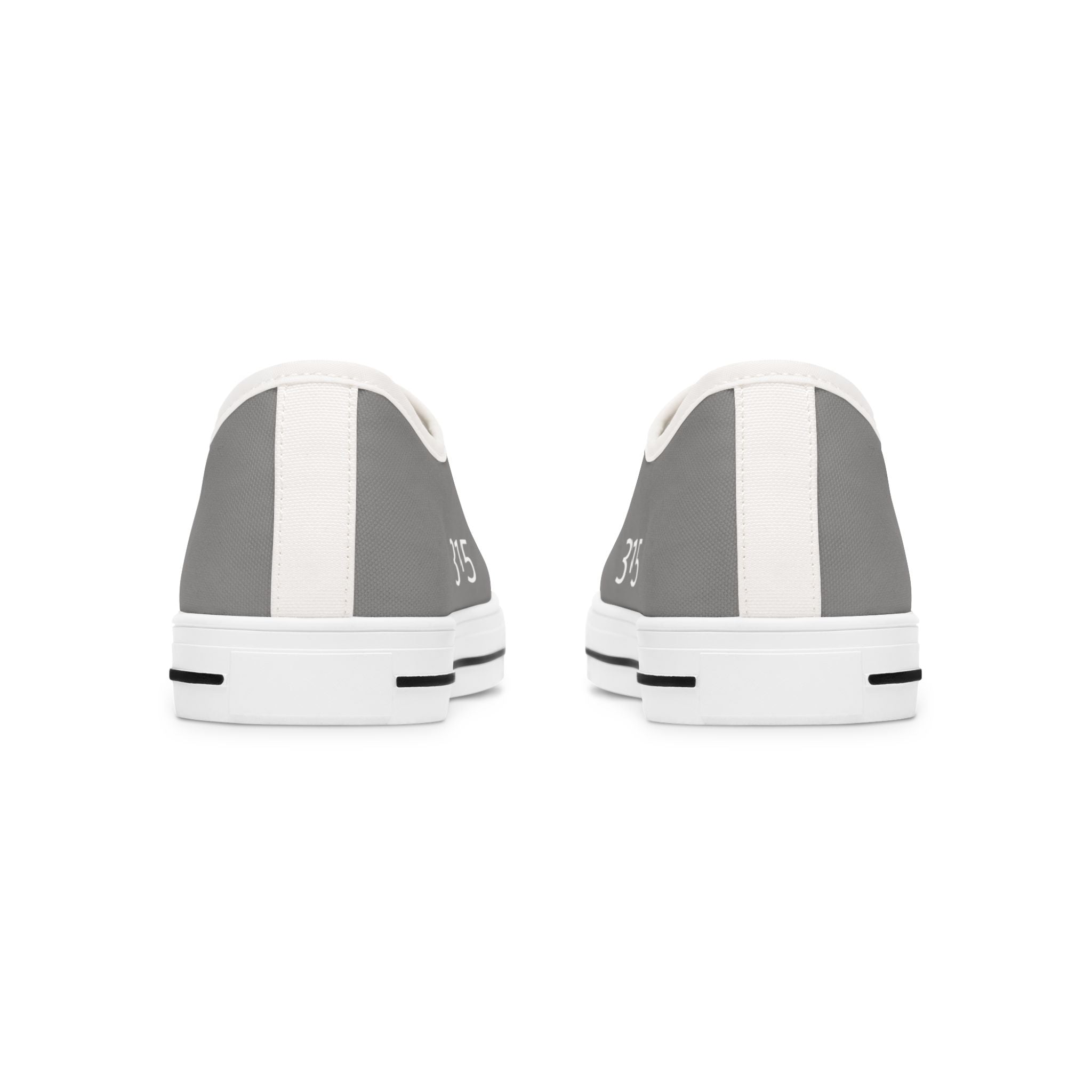 31 - Women's Low Top Sneakers TF — Minimal Grey Canvas Shoes with '315' Side Print